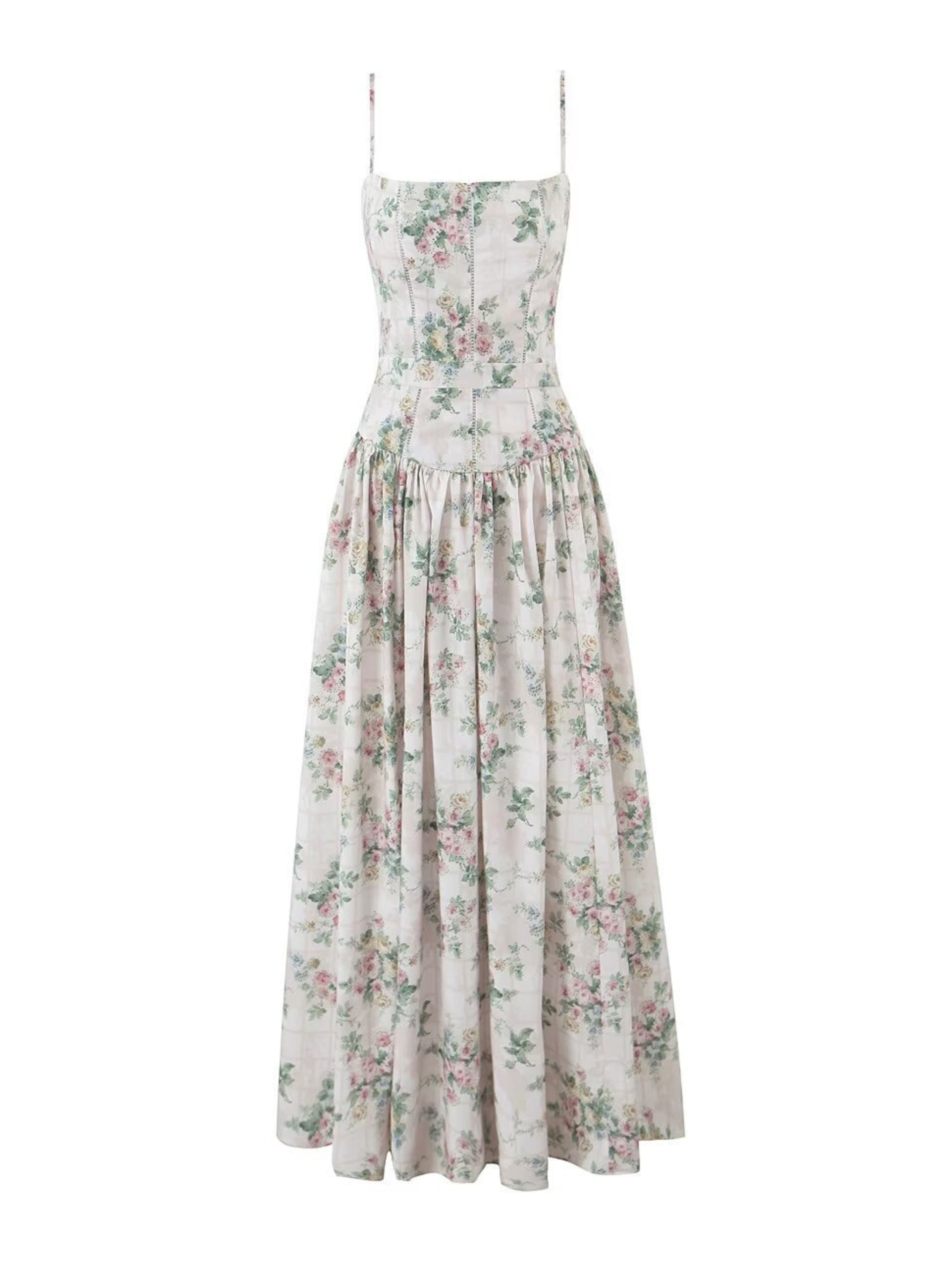 Naida Floral Corset Maxi Dress