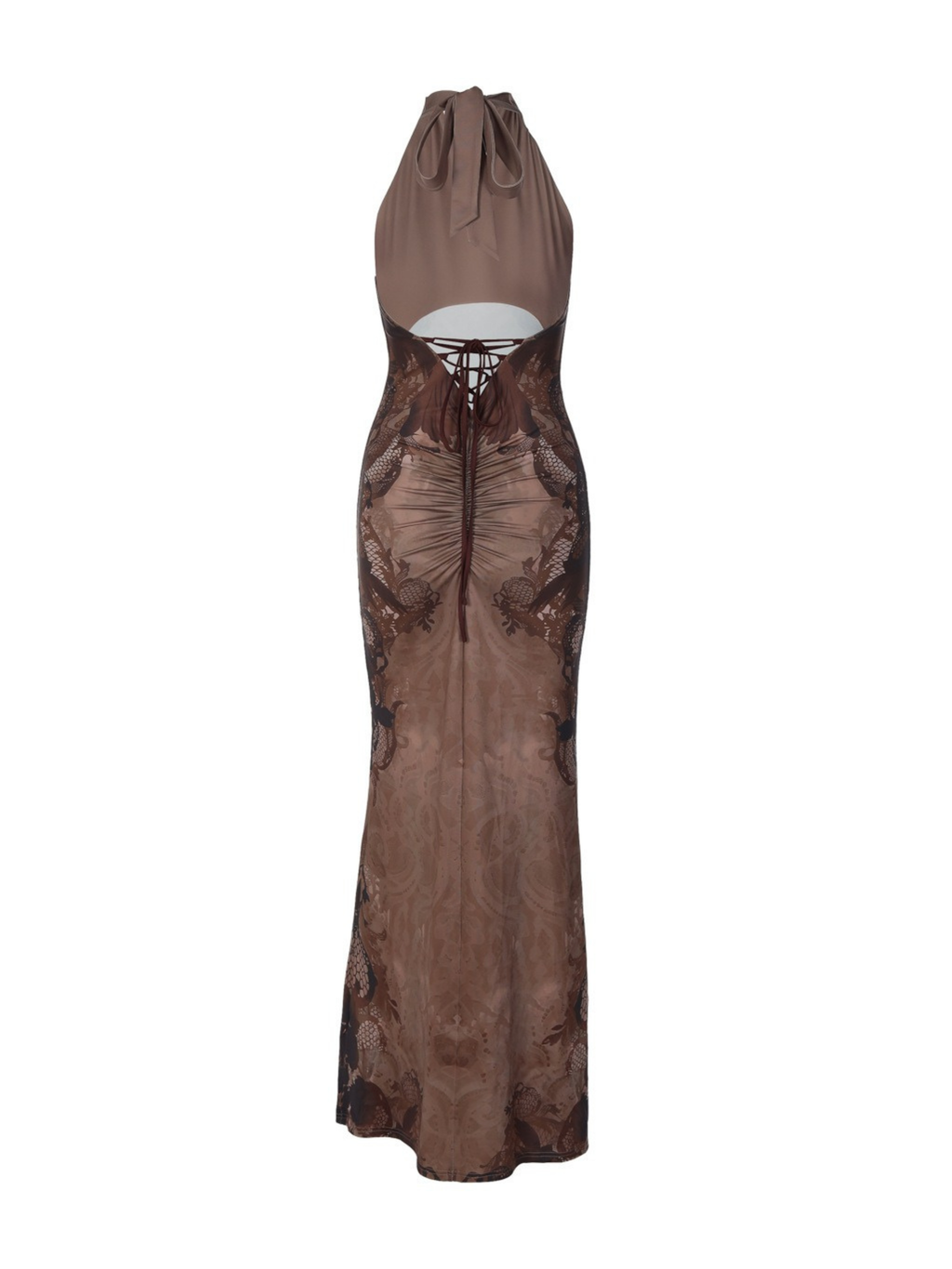 Nayeli Lace Halter Maxi Dress