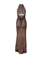 Nayeli Lace Halter Maxi Dress