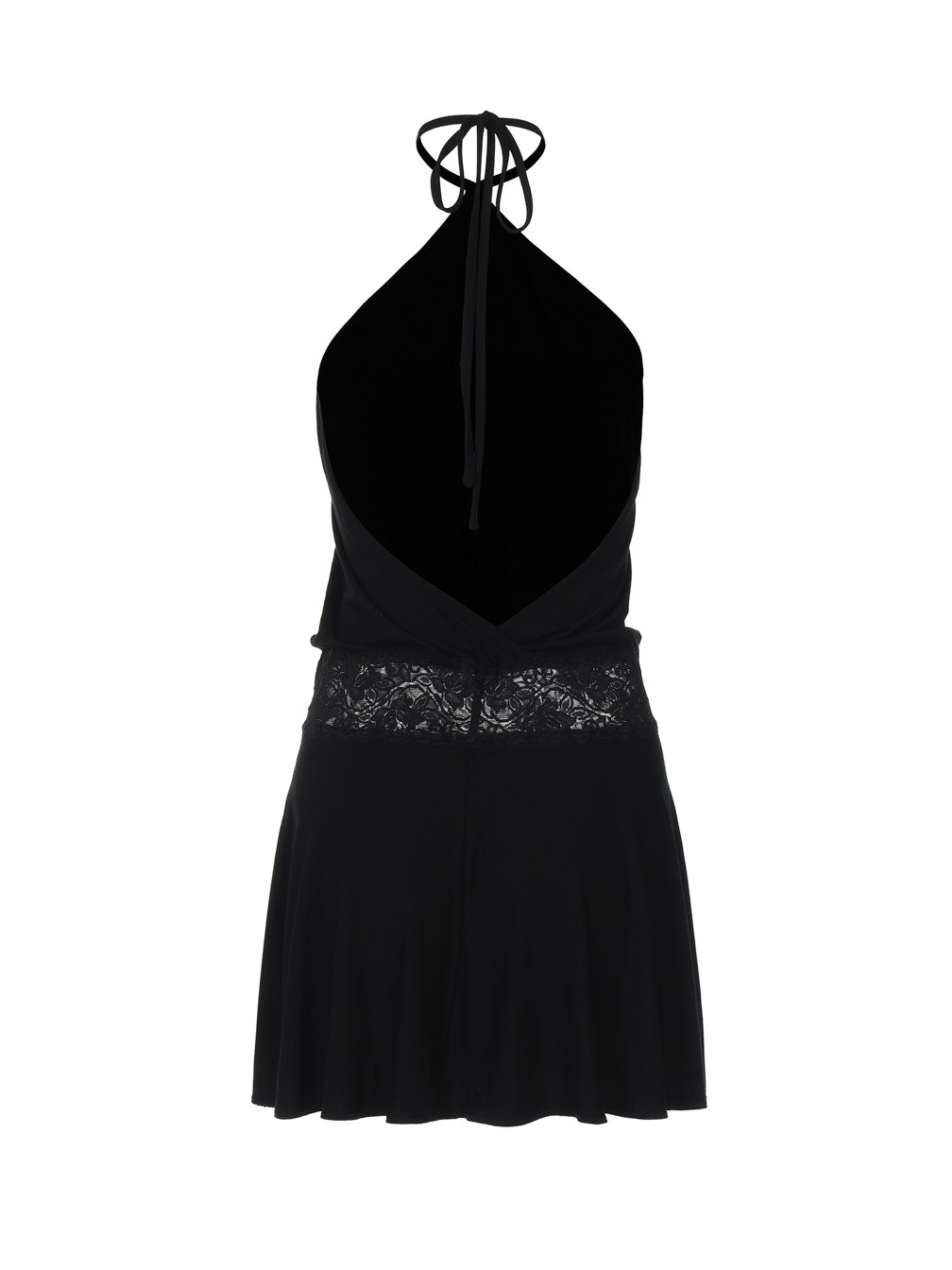 Samya Halter Lace Waist Mini Dress