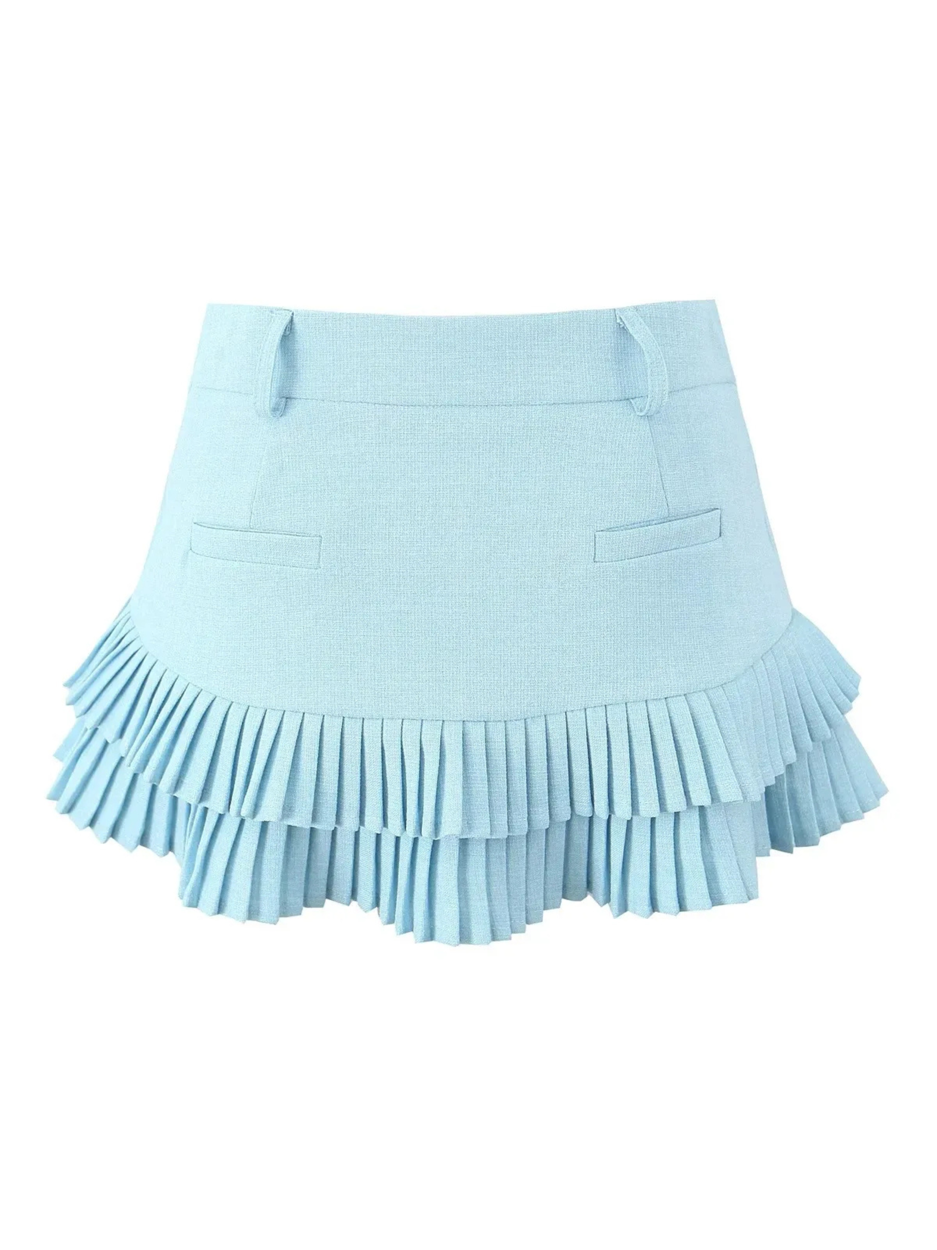 Solina Pleated Hem Mini Skort