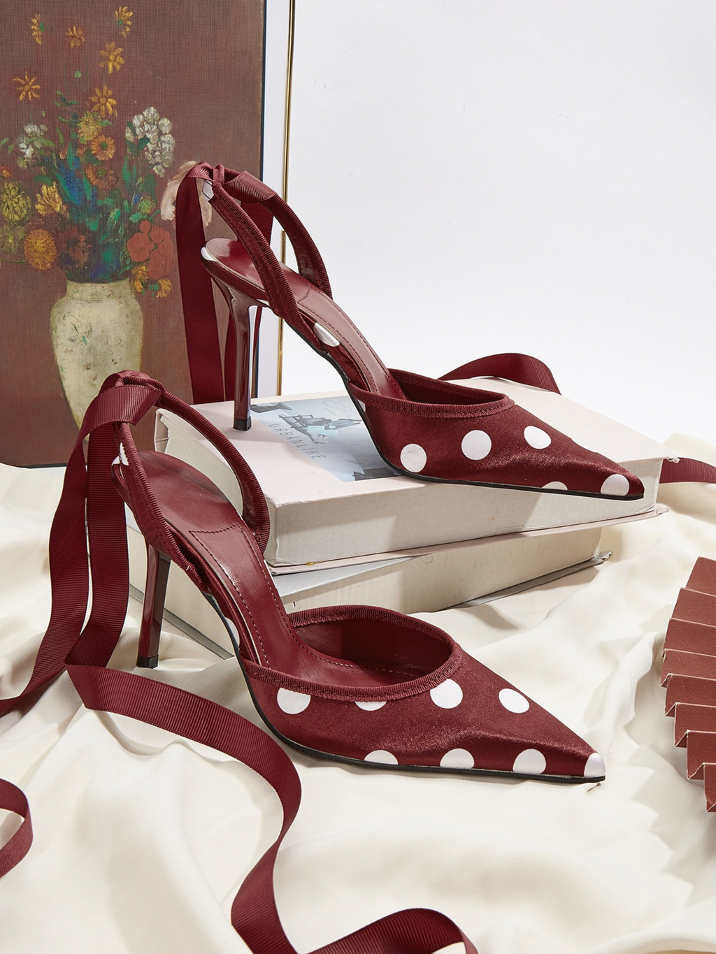 Selira Polka Dot Bow Heels