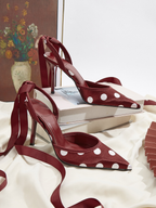 Selira Polka Dot Bow Heels