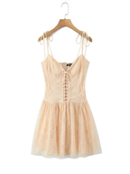 Doria Lace Embroidered Corset Mini Dress