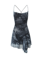 Jovita Printed Lace-Up Mini Dress
