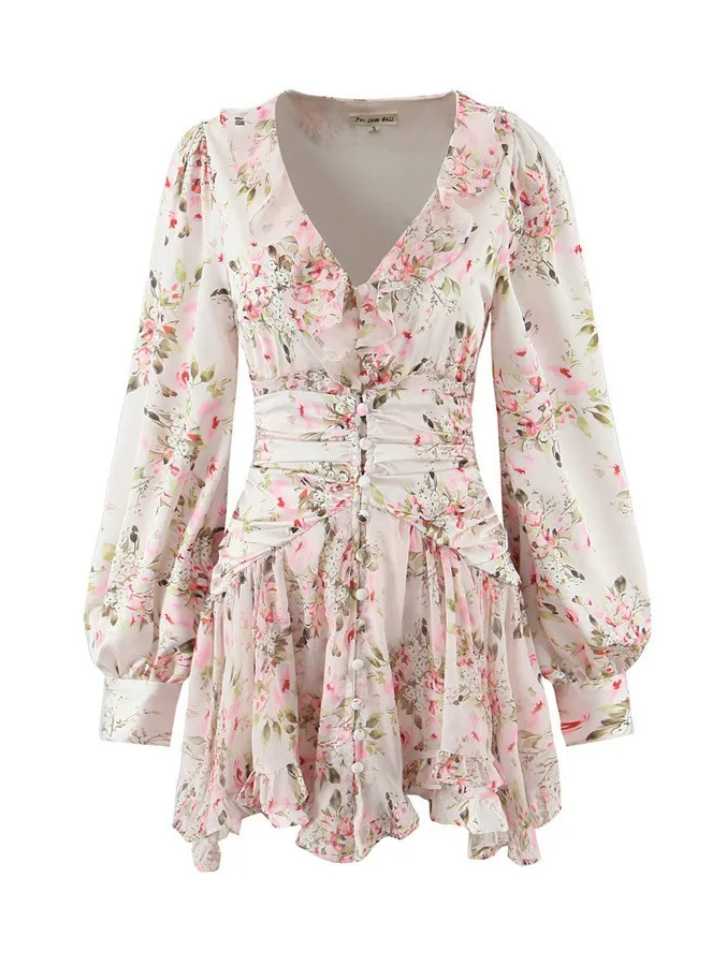 Nivya Floral Ruffle Mini Dress