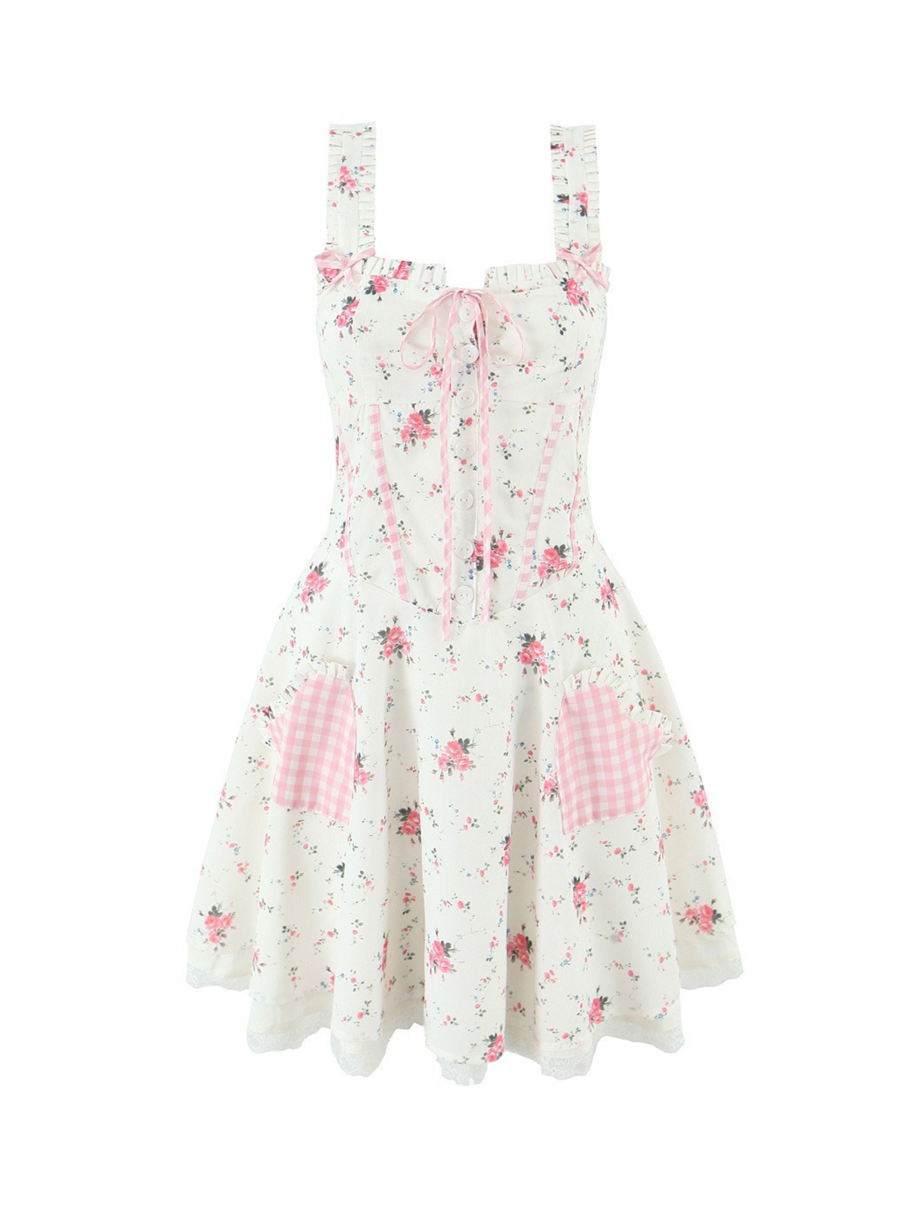 Samya Gingham Pocket Mini Dress