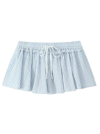 Helin Striped Cropped Shirt & Mini Skort Set