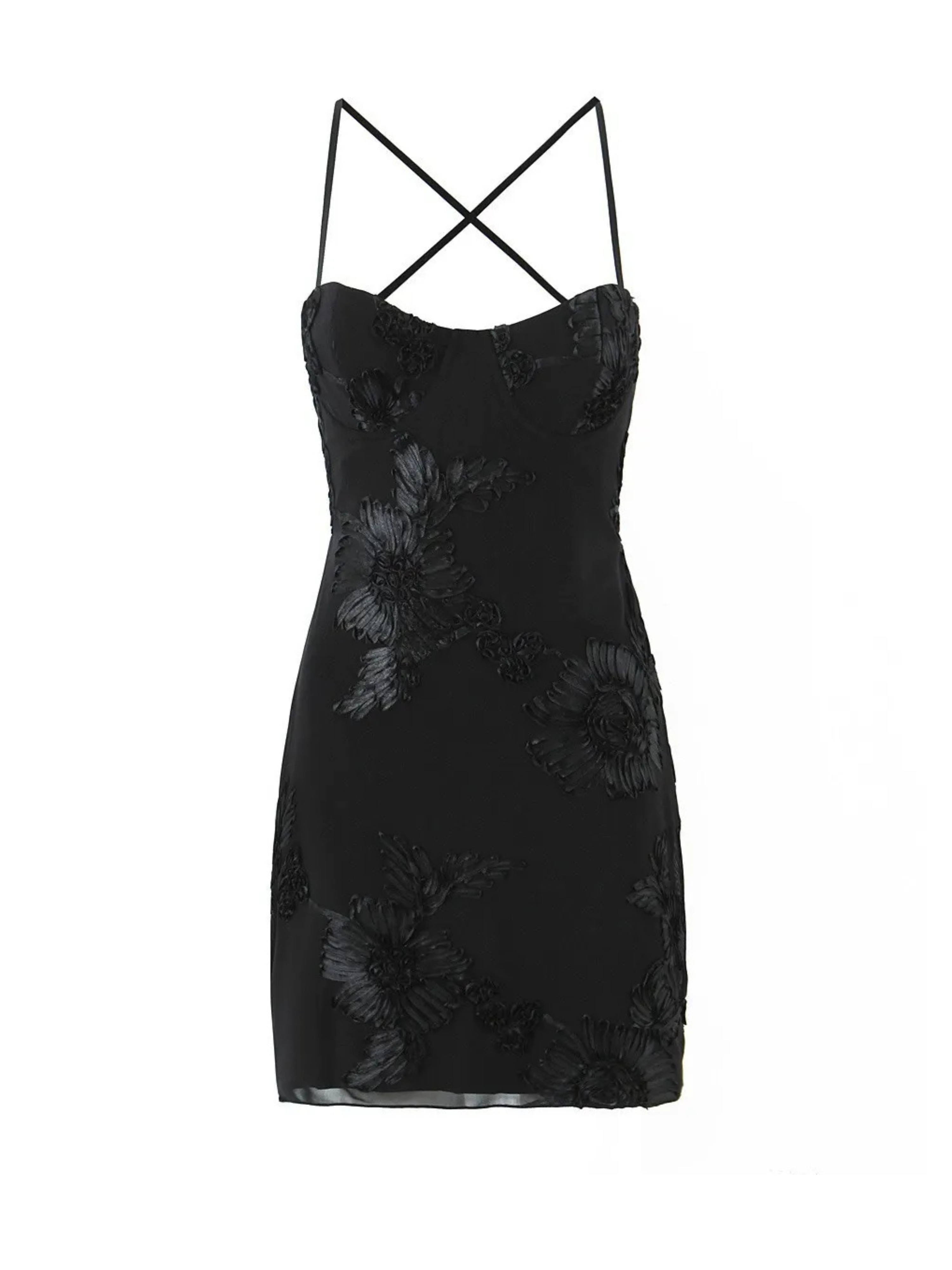 Mona Floral Embroidered Mini Dress