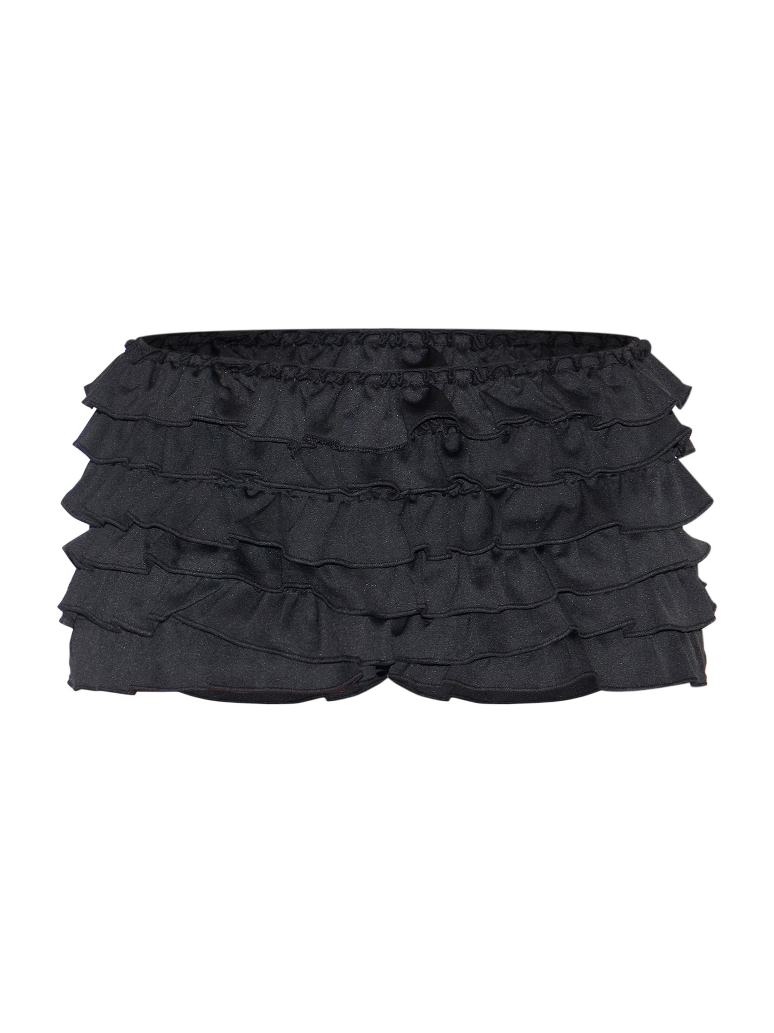 Tiered Ruffle Micro Shorts