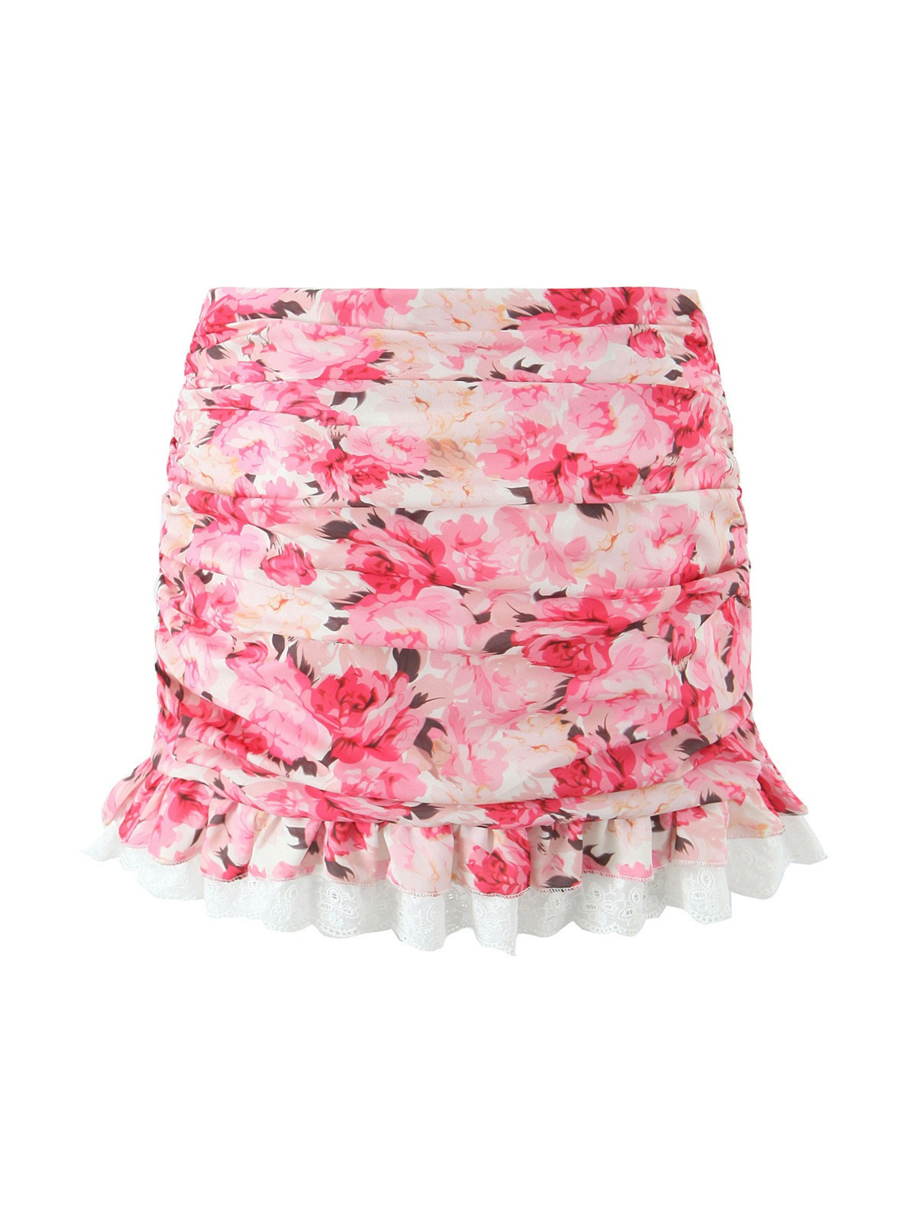 Maelia Floral Ruffle Skirt Set