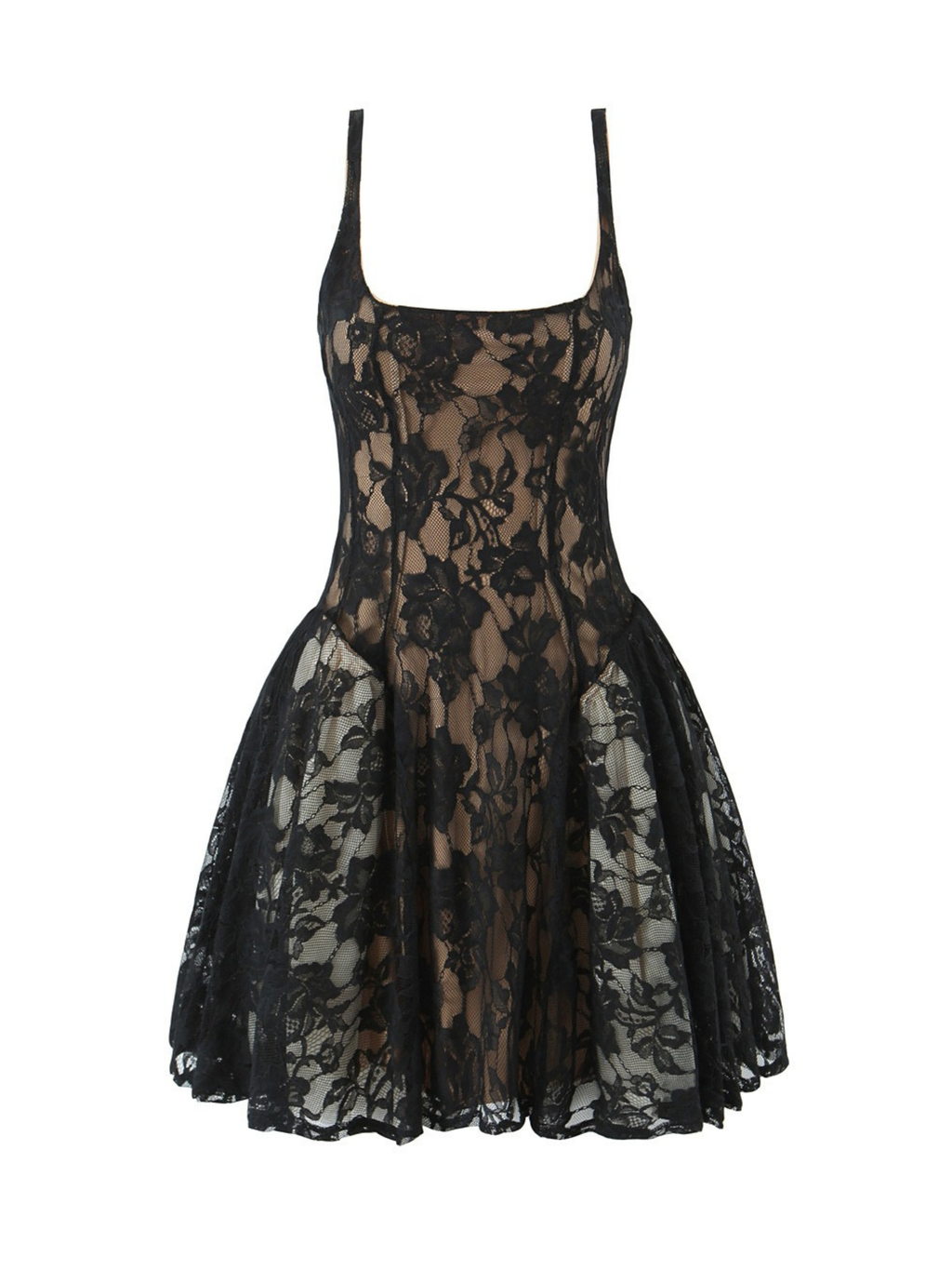 Doria Lace Fit & Flare Mini Dress