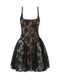 Doria Lace Fit & Flare Mini Dress