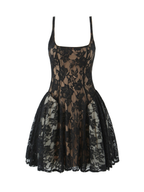 Doria Lace Fit & Flare Mini Dress