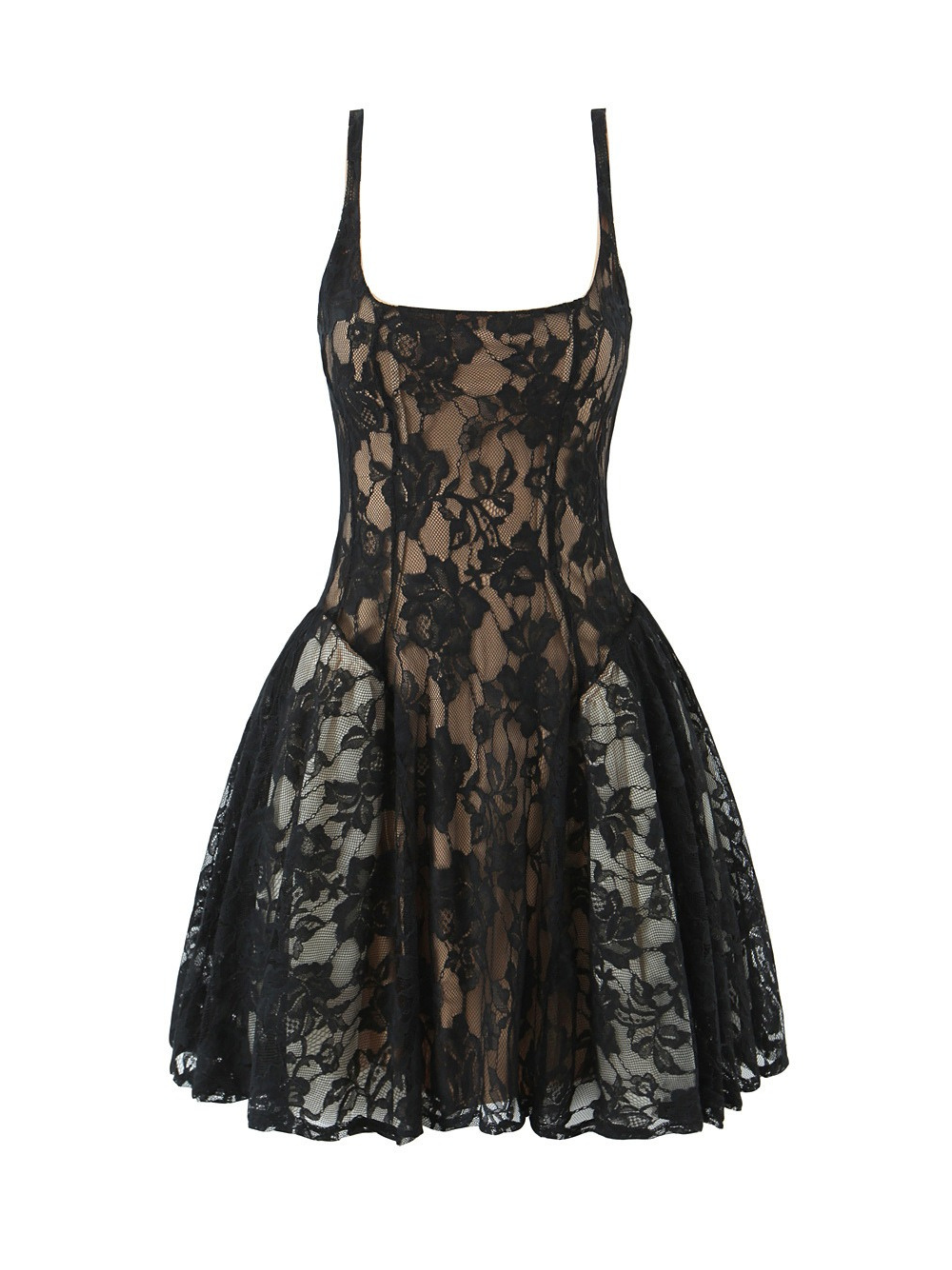 Doria Lace Fit & Flare Mini Dress