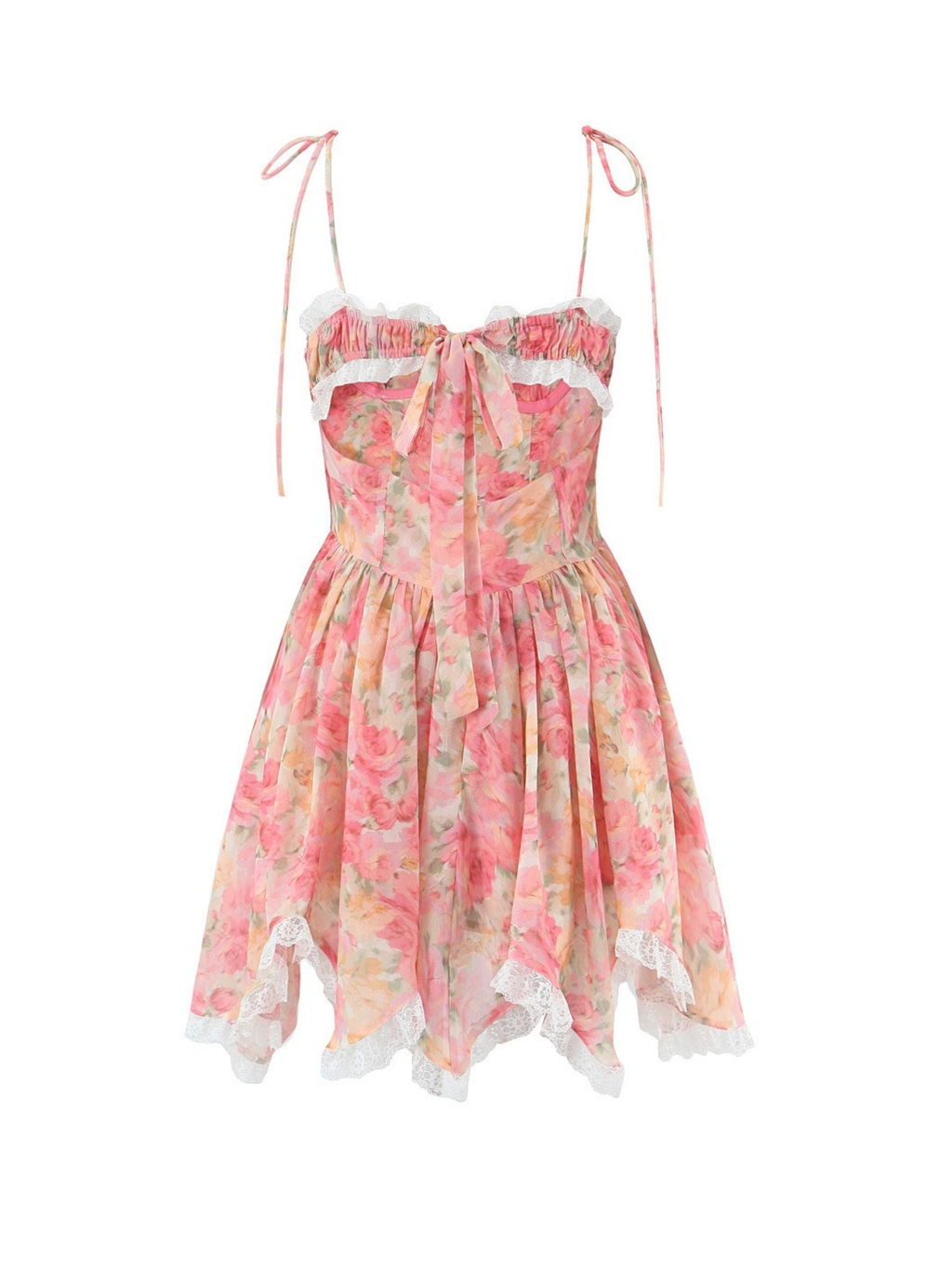 Mina Lace Floral Mini Dress