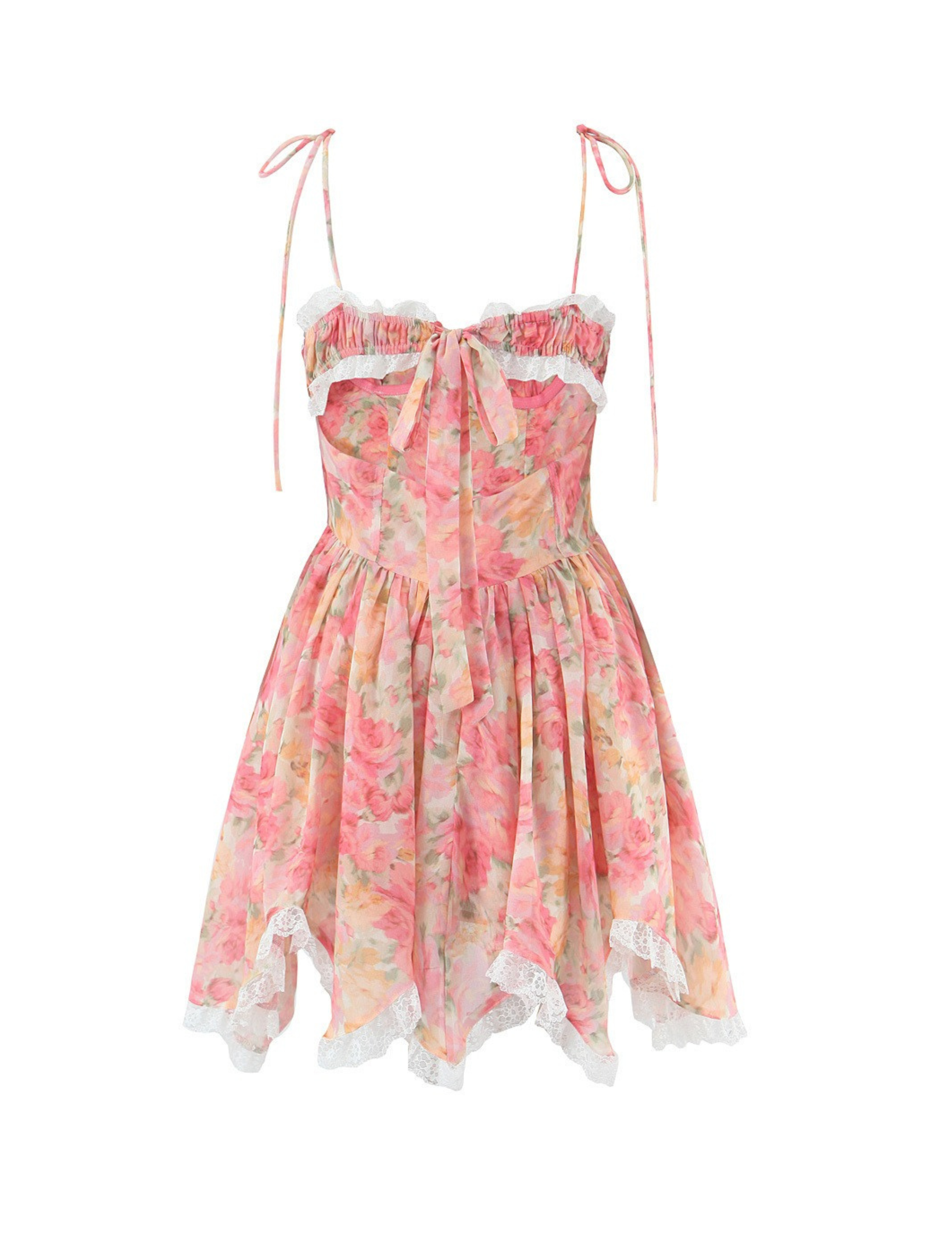 Mina Lace Floral Mini Dress