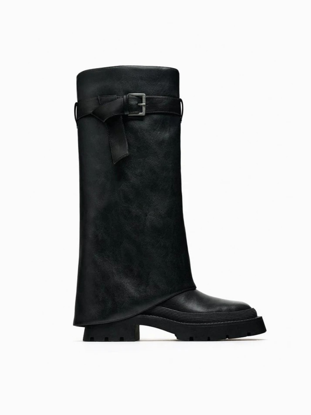 Elara Belted Knee-High Boots
