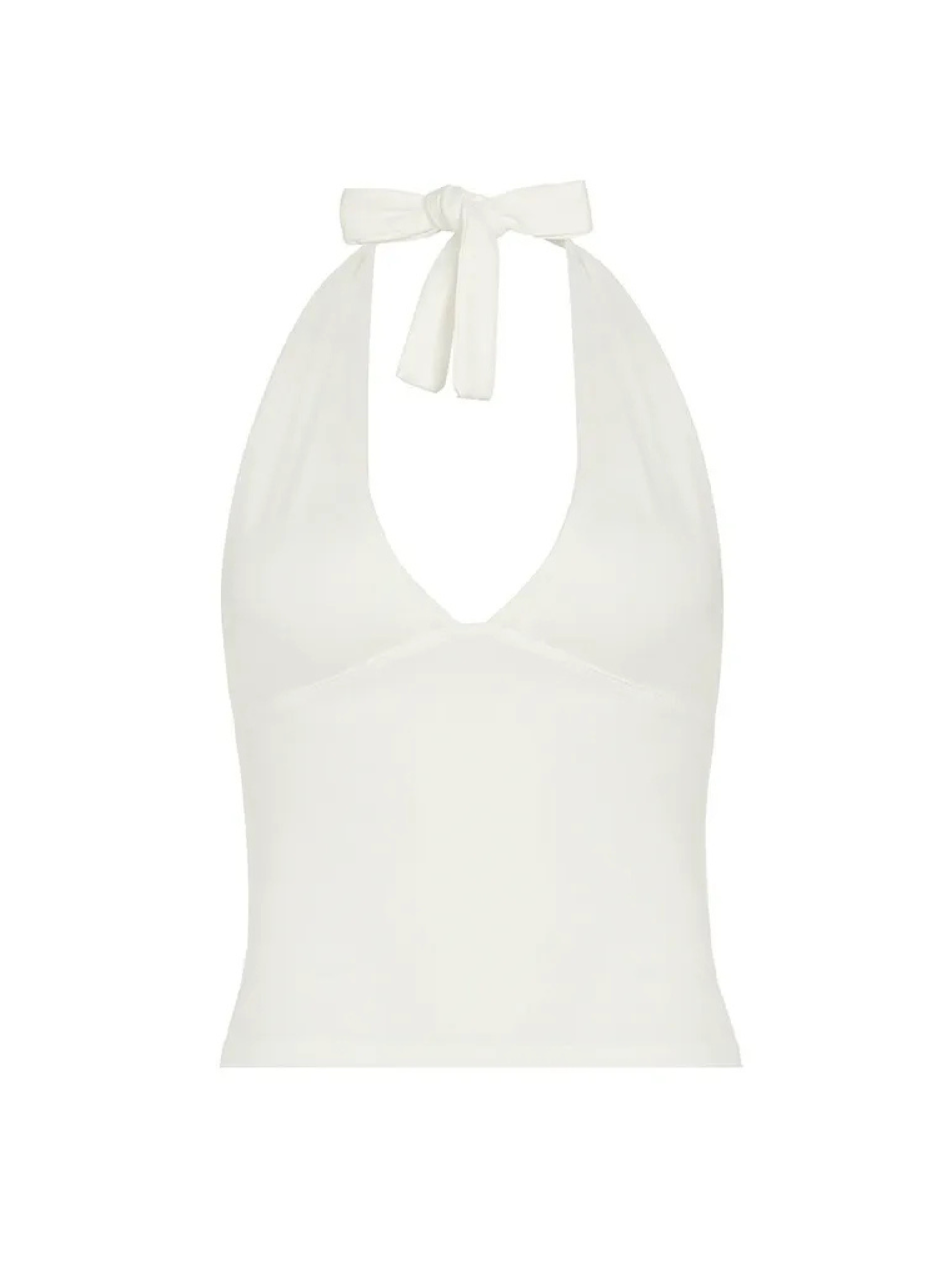Deep V Halter Tie Top- Polka Dots