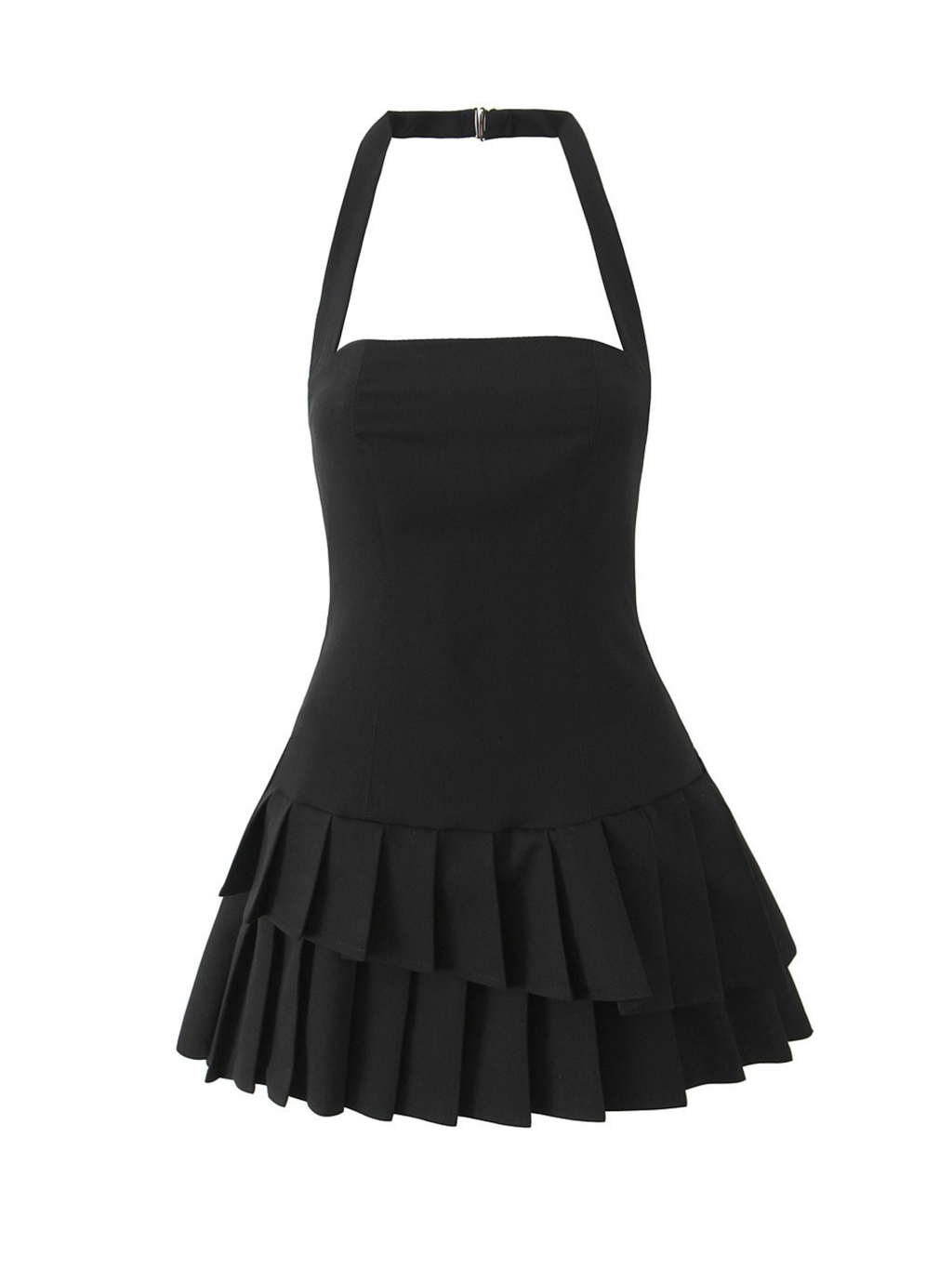 Mirana Halter Pleated Mini Dress