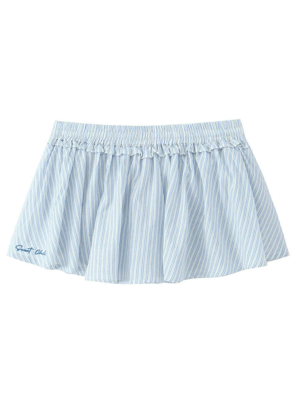 Helin Striped Cropped Shirt & Mini Skort Set