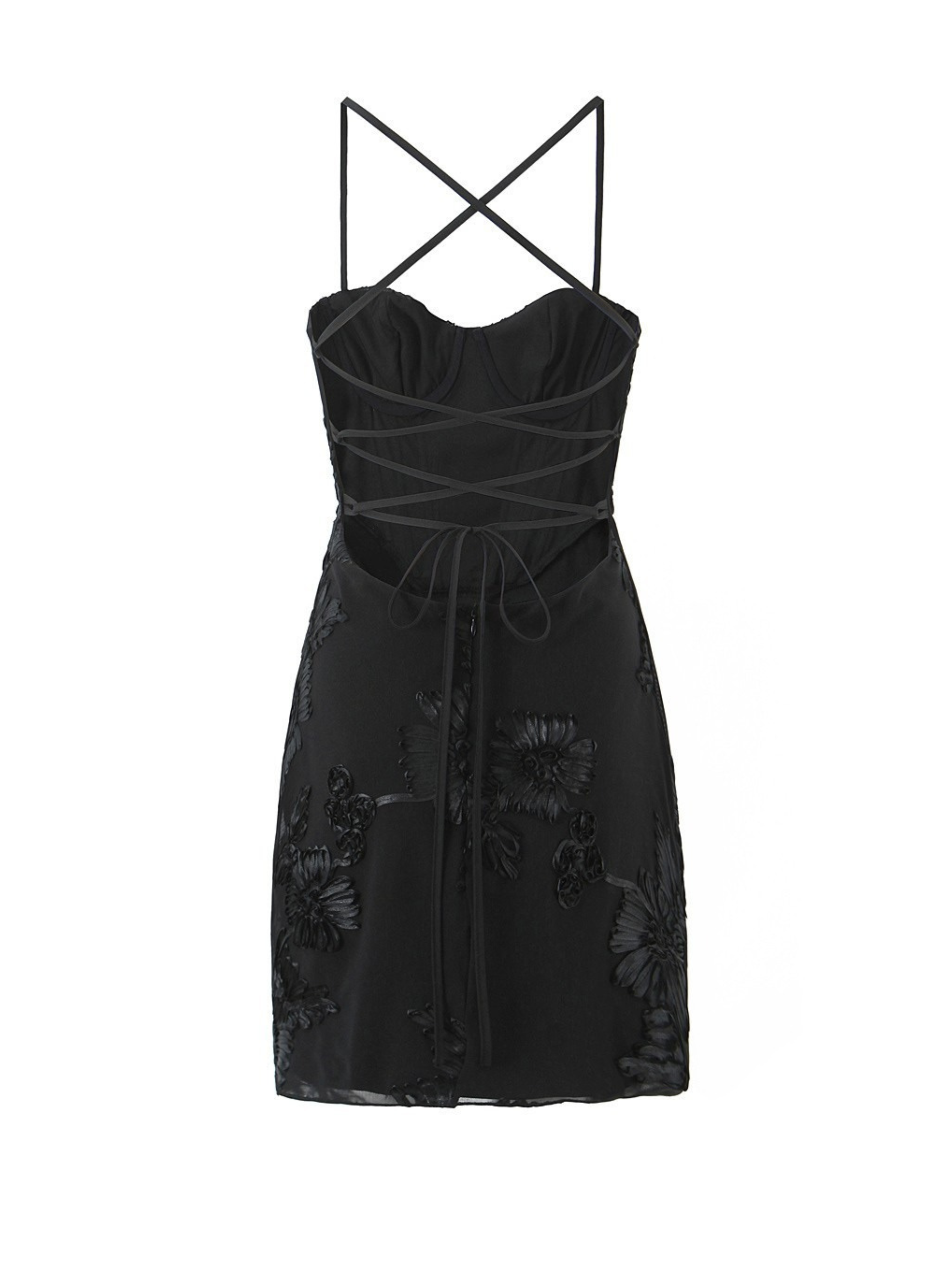 Mona Floral Embroidered Mini Dress