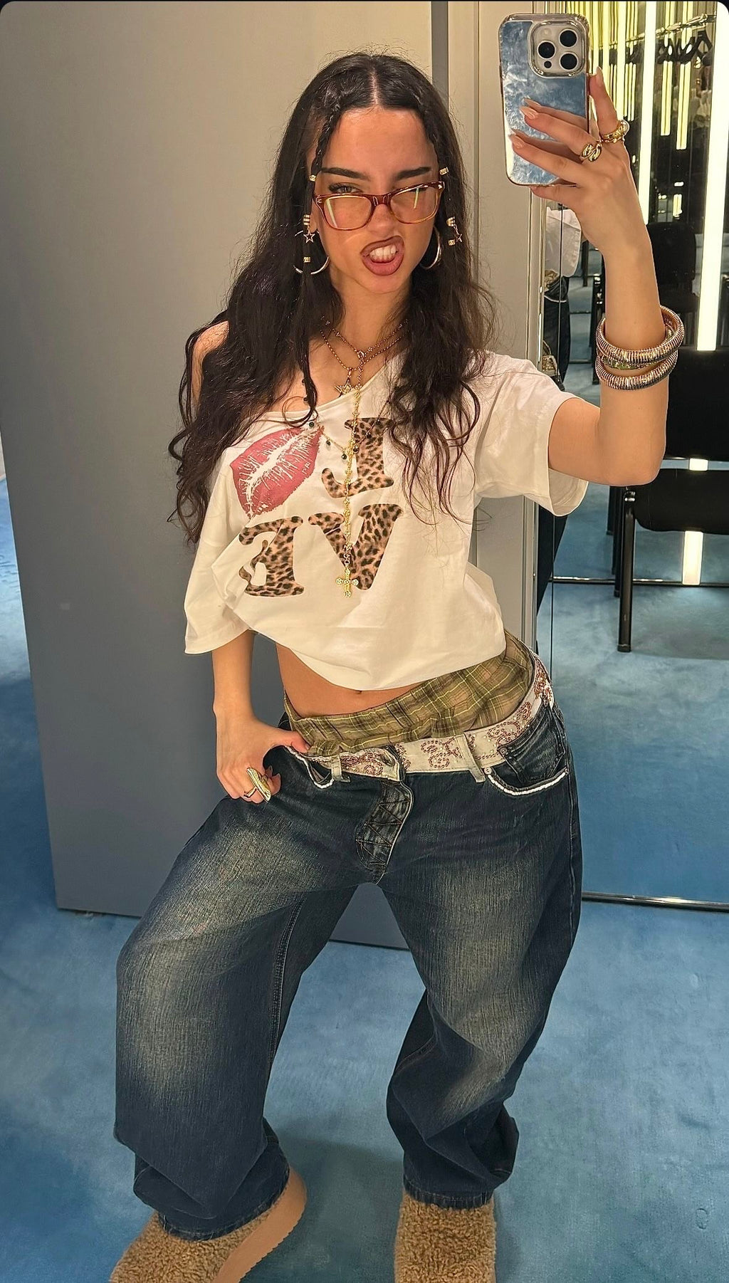 LOVE Leopard Lips Graphic Tee