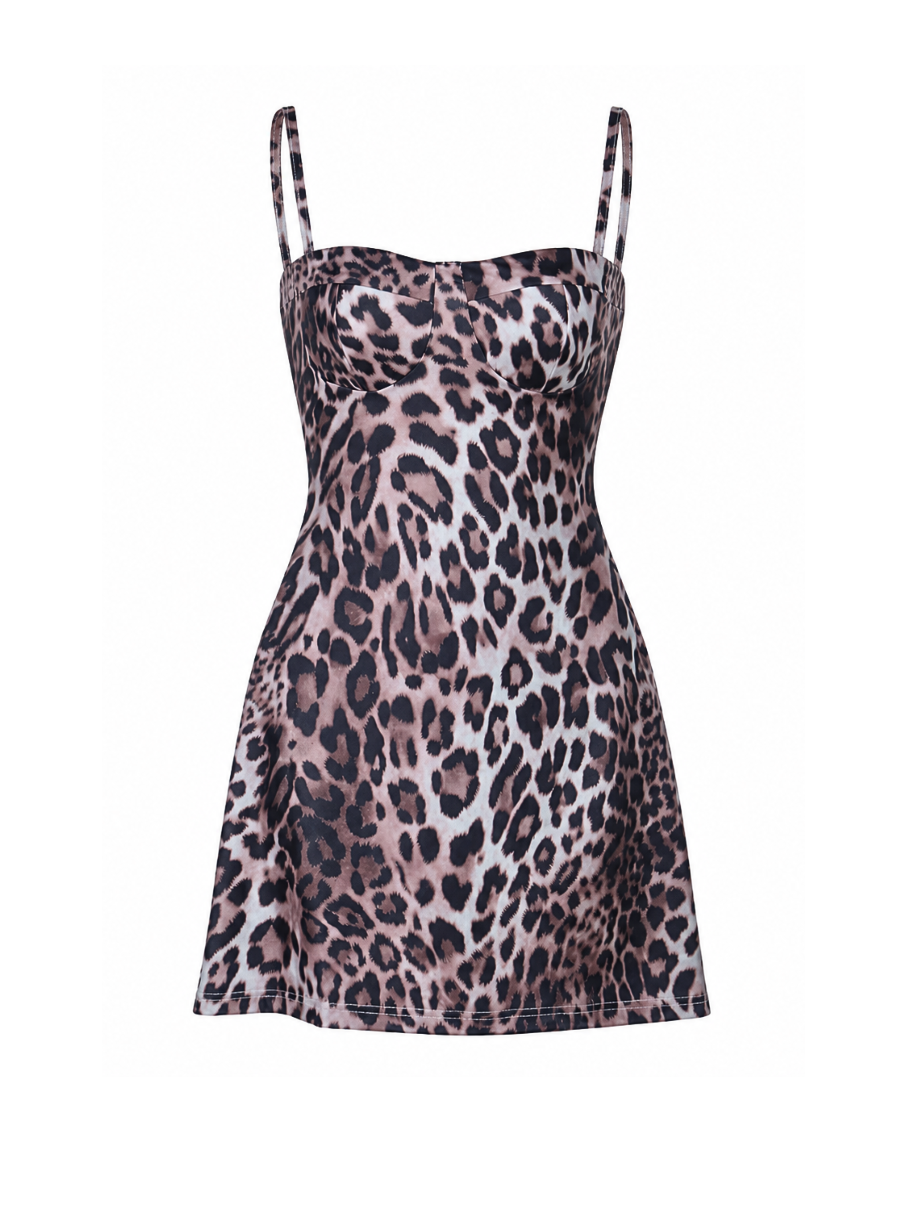Aleni Leopard Print Cami Mini Dress