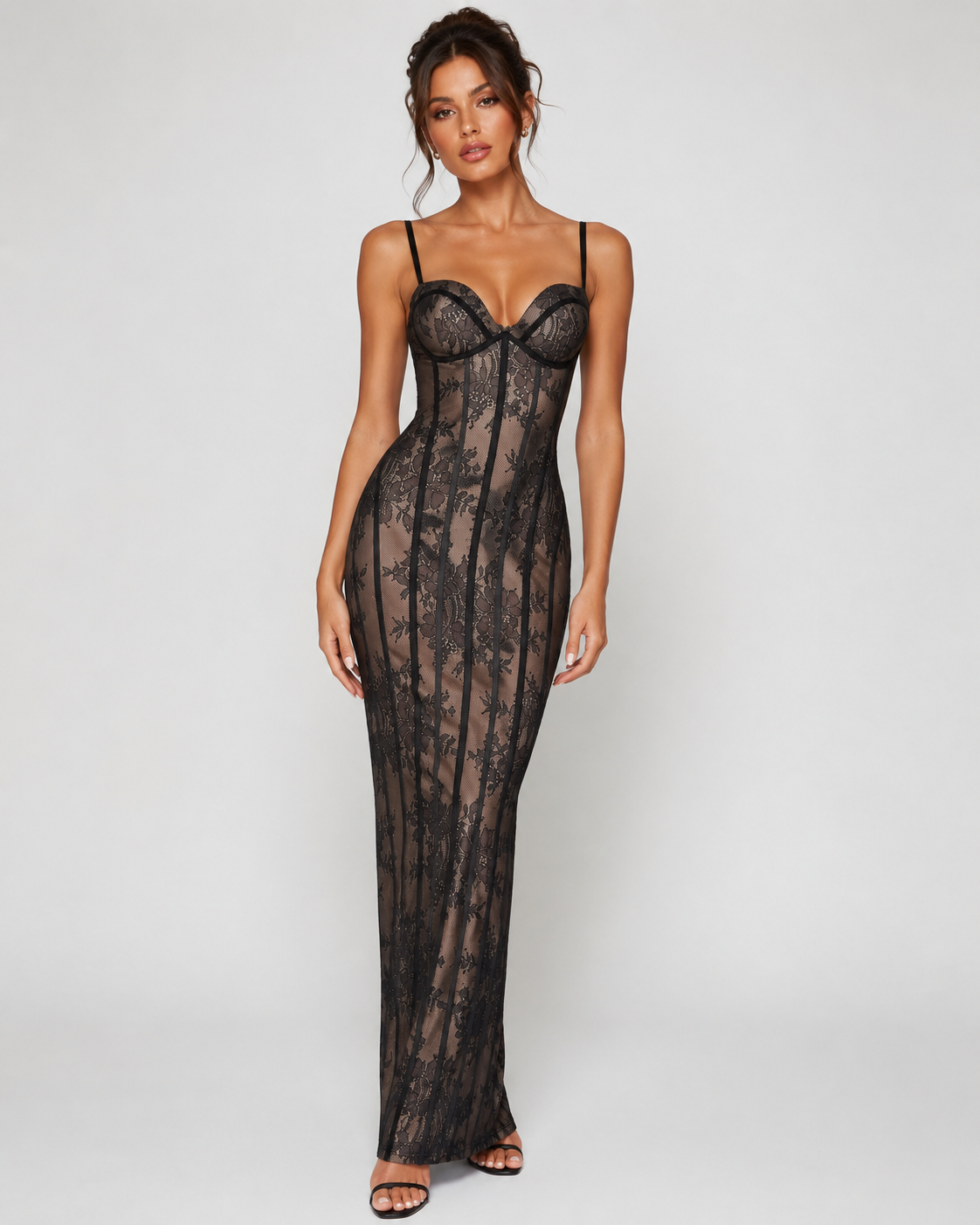Alvessa Lace Corset Maxi Dress