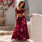 Thaliah Floral Two-Piece Maxi Skirt Set