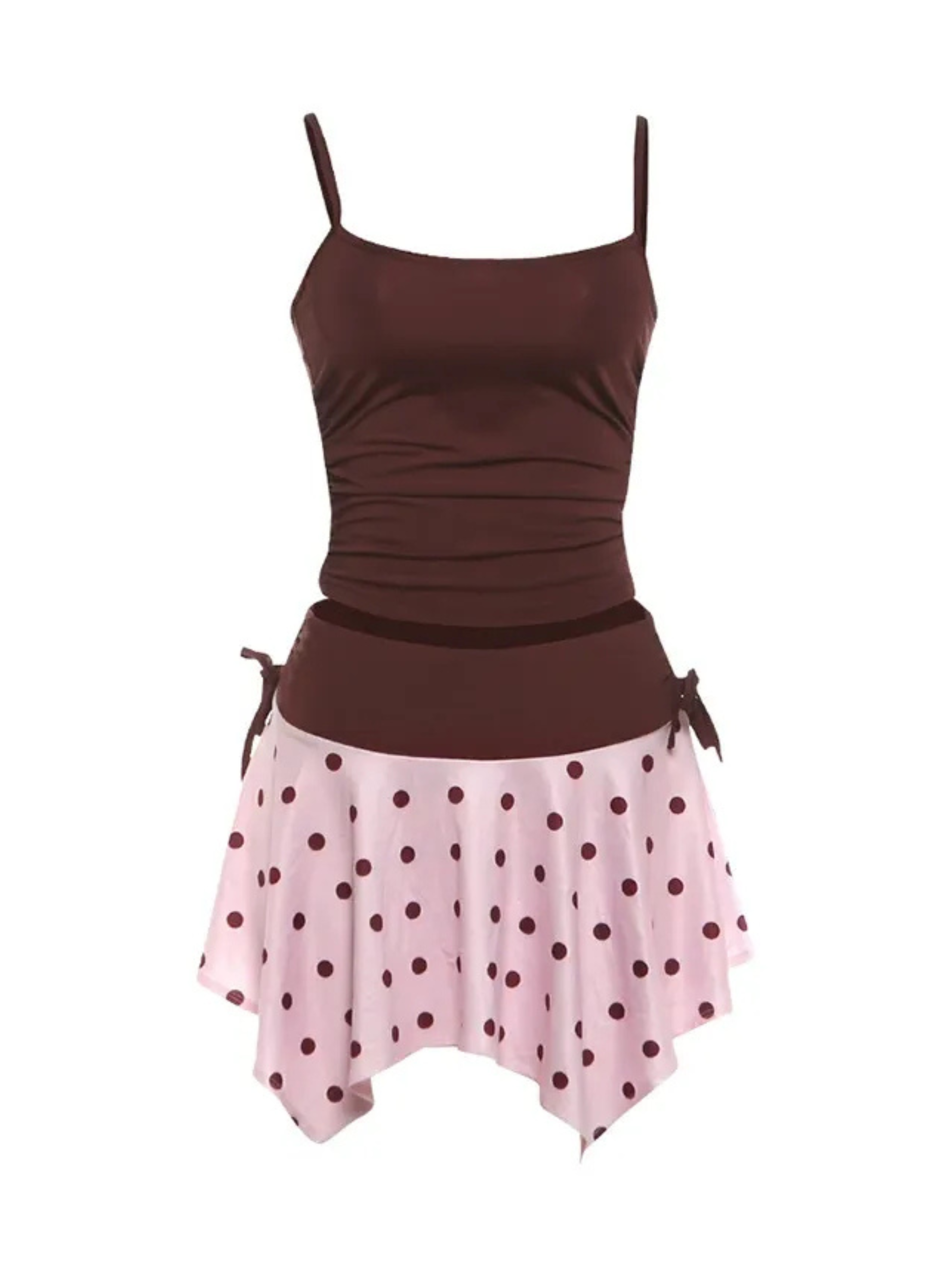 Ilayra Polka Dot Mini Skirt Set