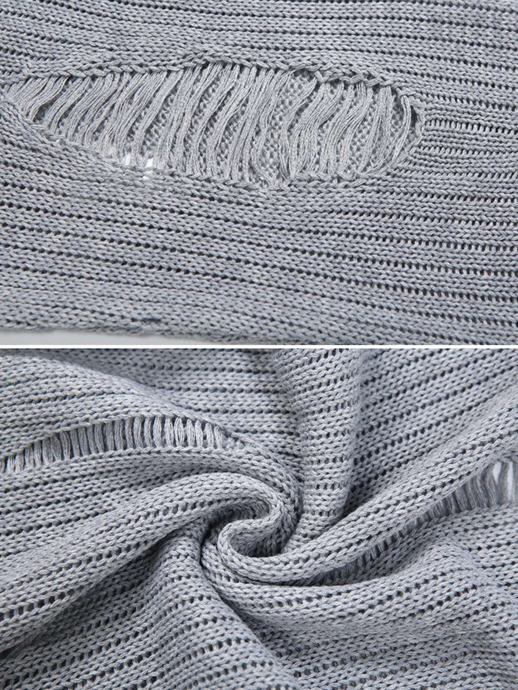 Narin Distressed Knit Flare Pants