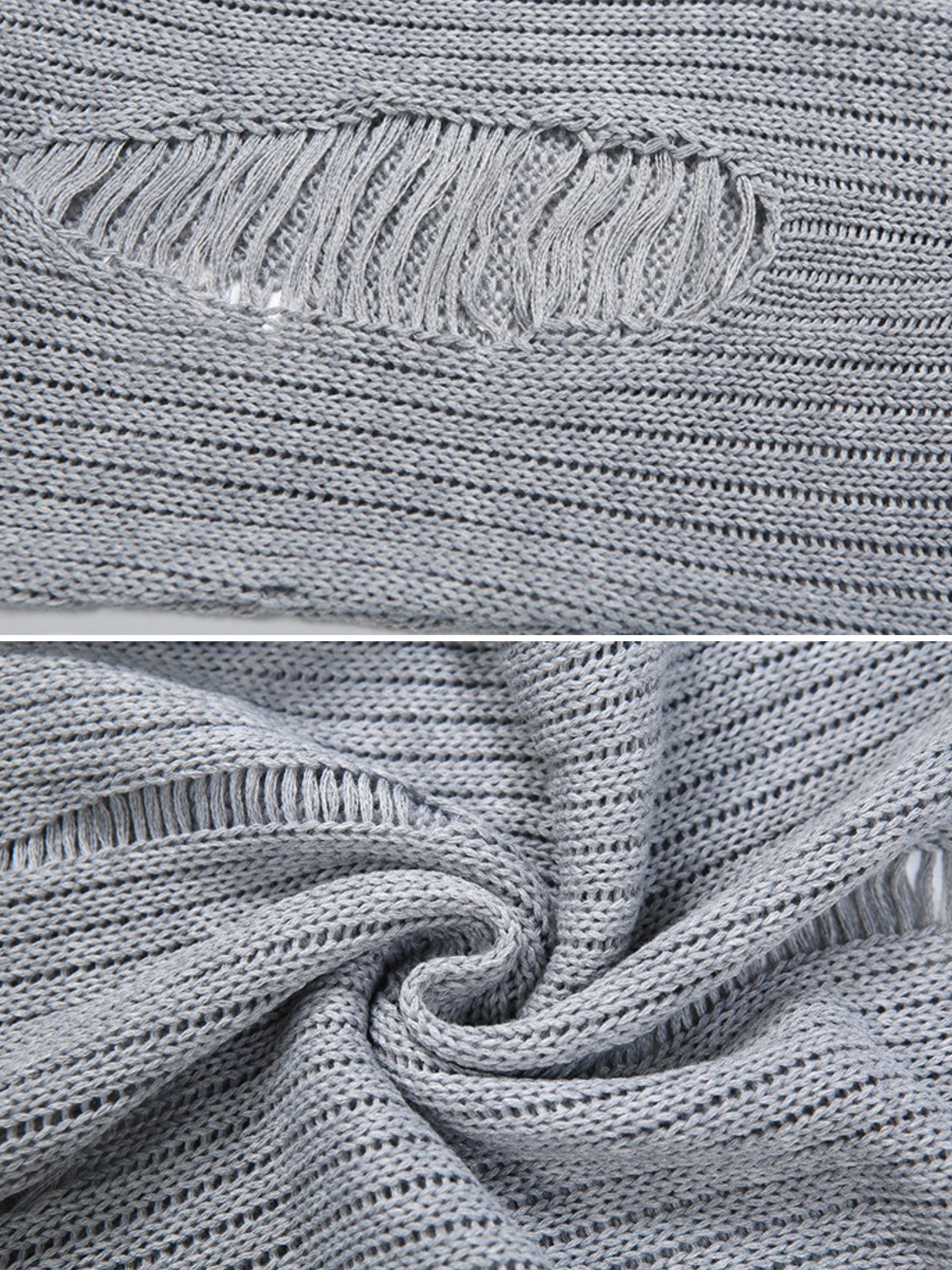Narin Distressed Knit Flare Pants
