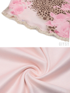 Zinnia Pink Leopard Cowl-Neck Camis