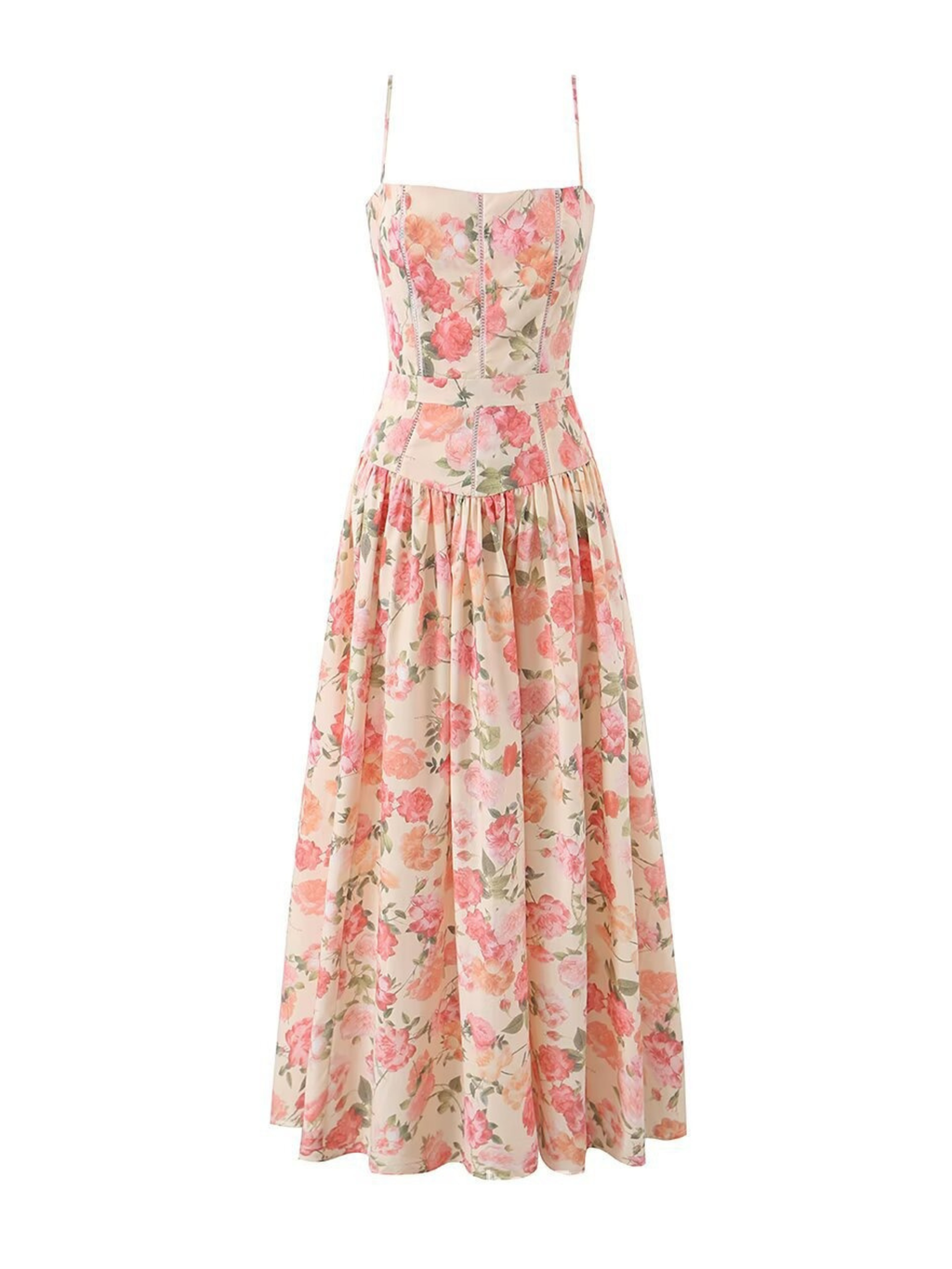 Naida Floral Corset Maxi Dress