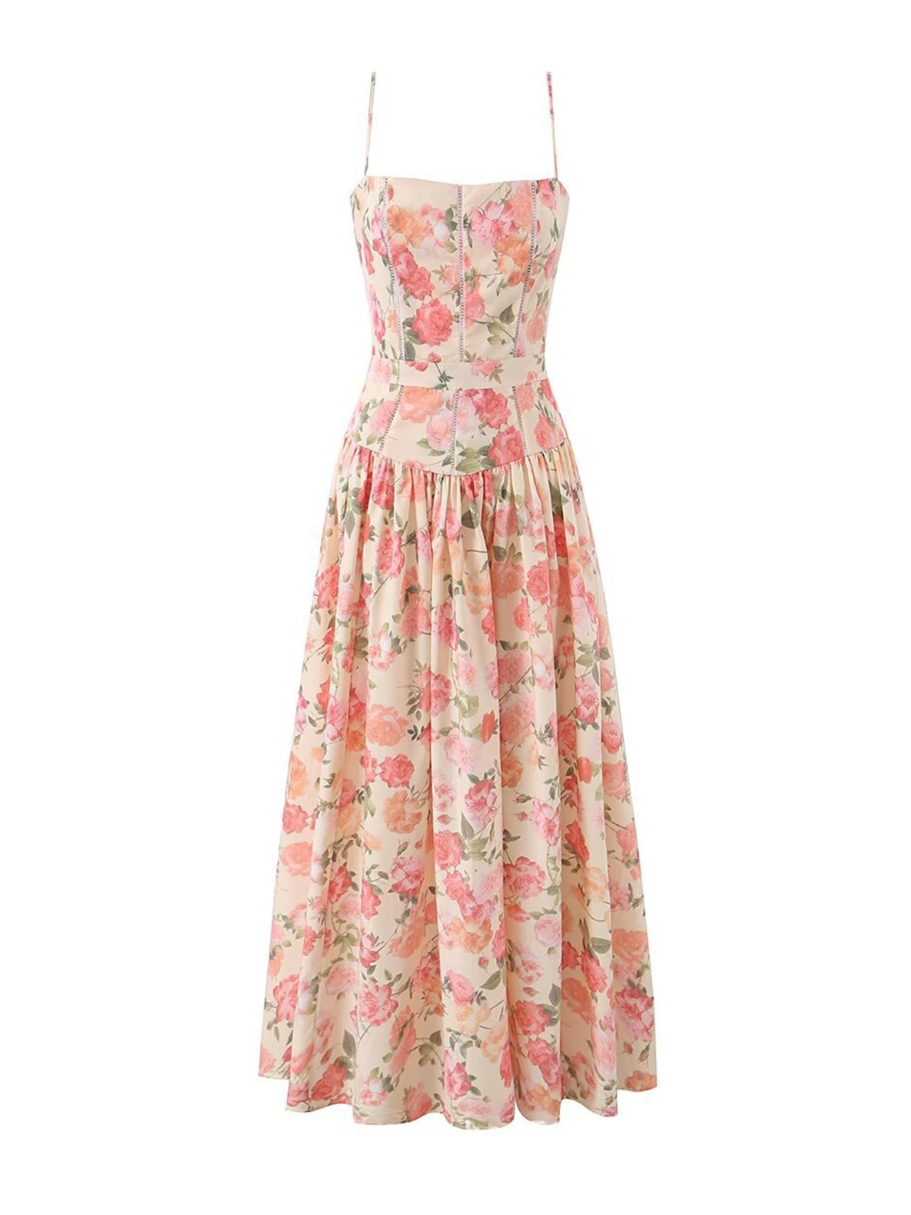 Naida Floral Corset Maxi Dress
