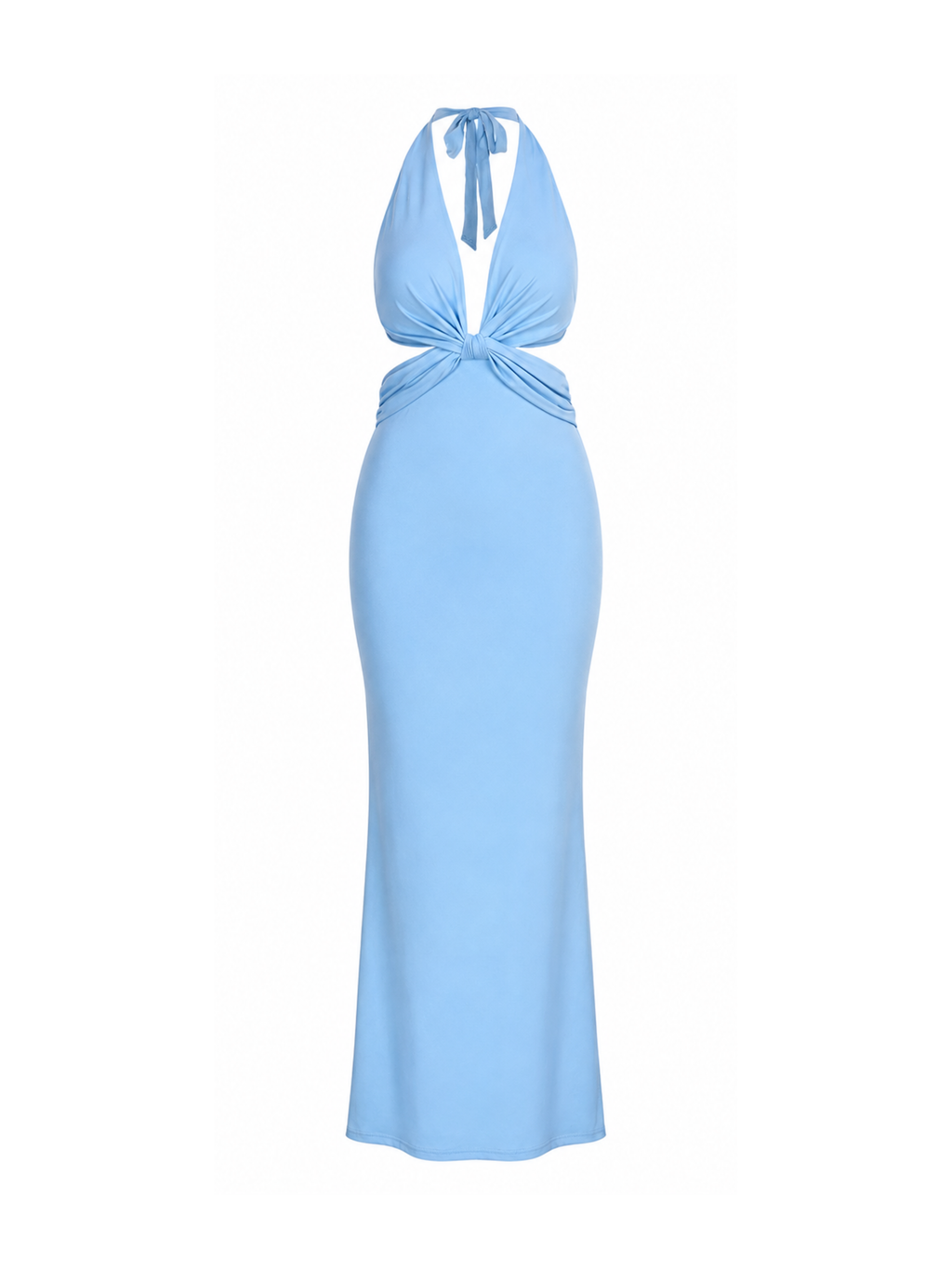 Miriel Twist Cut-Out Halter Maxi Dress