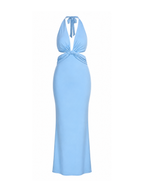 Miriel Twist Cut-Out Halter Maxi Dress
