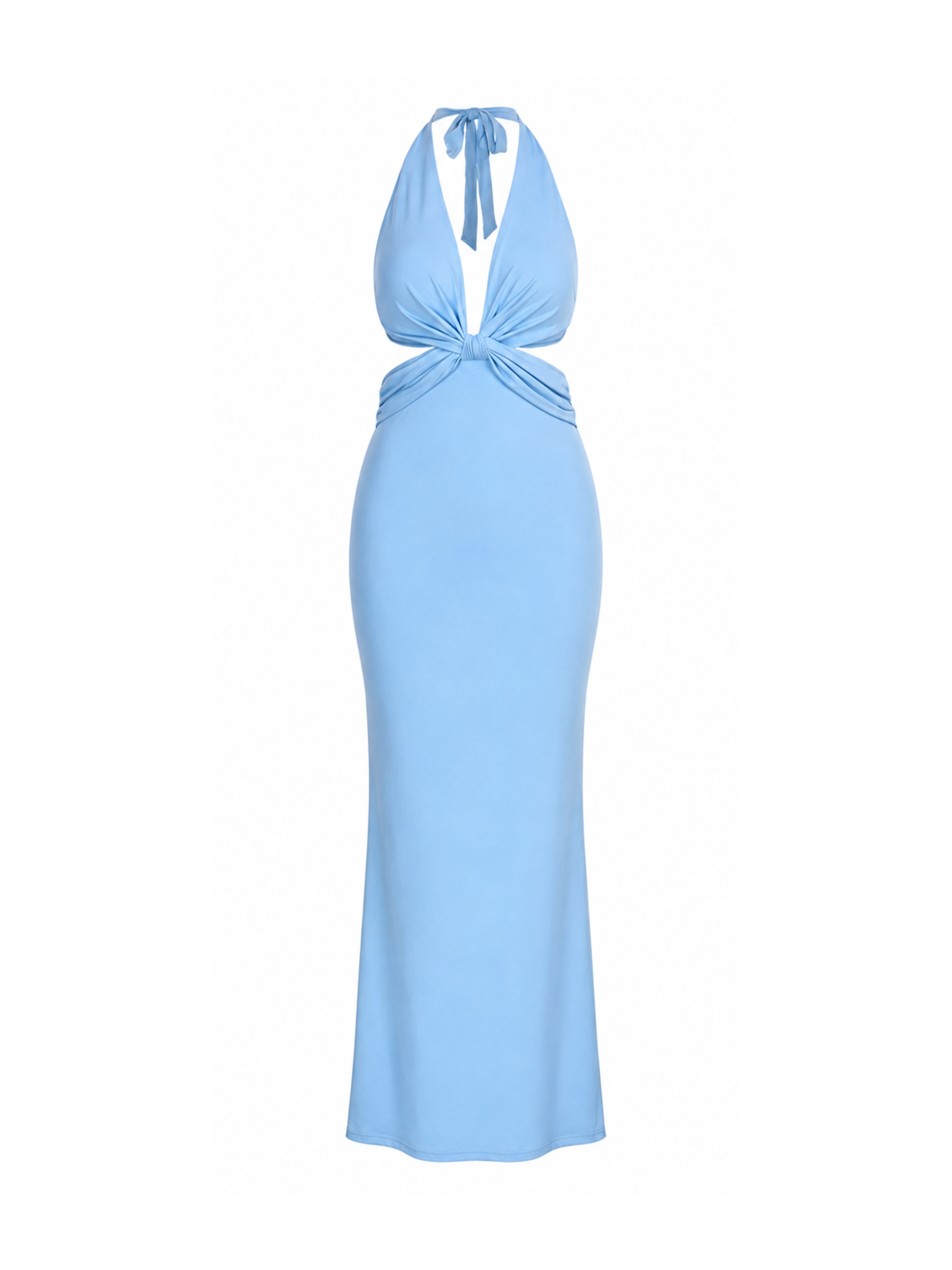 Miriel Twist Cut-Out Halter Maxi Dress