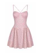 Nessa Floral Lace-Up Back Mini Dress