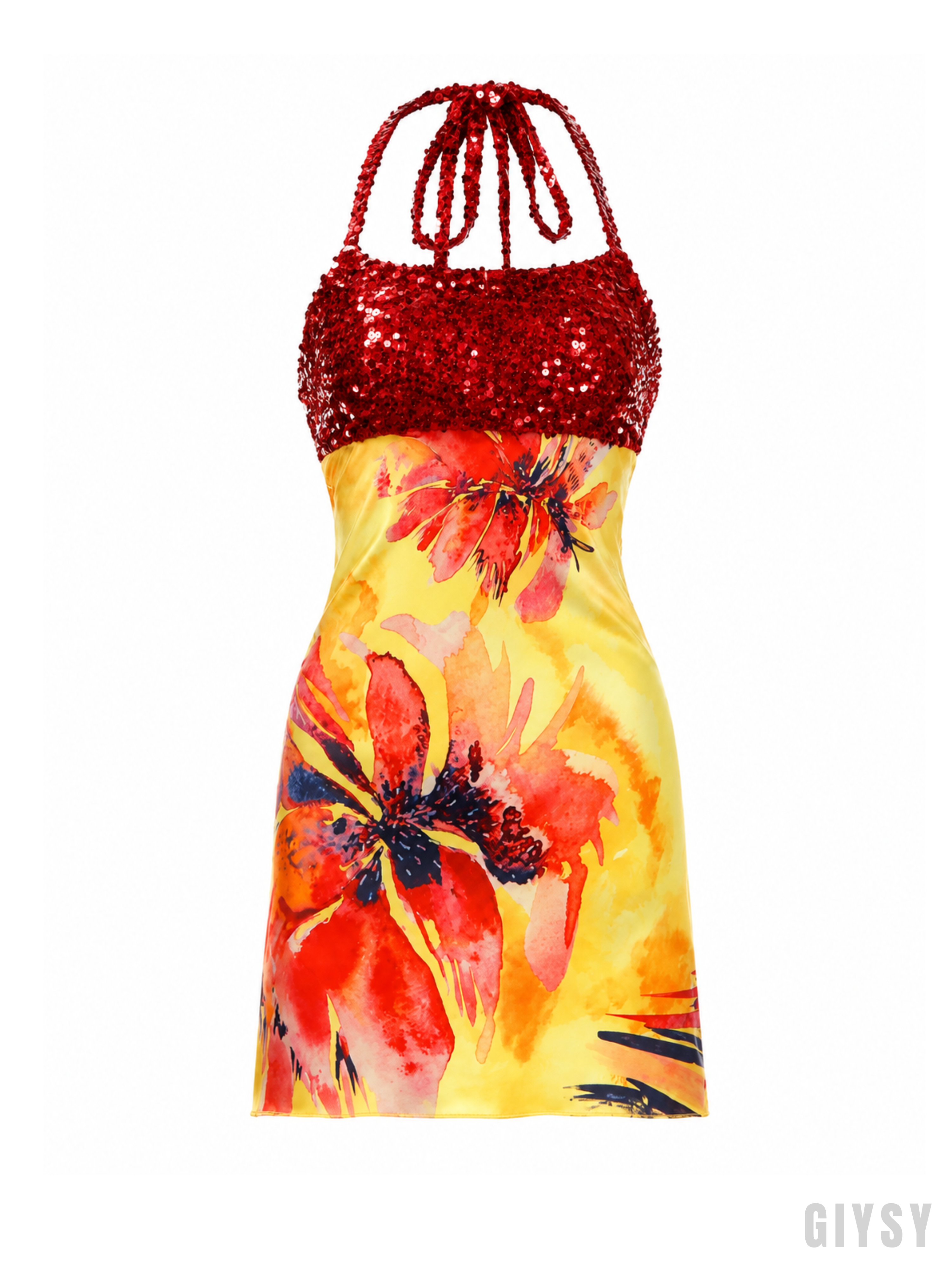 Riley Sequin Floral Mini Dress