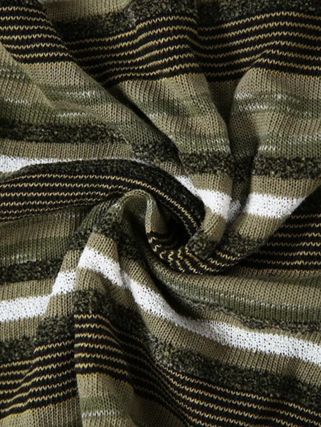 Riley Olive Stripe Open-Back Halter Mini Dress