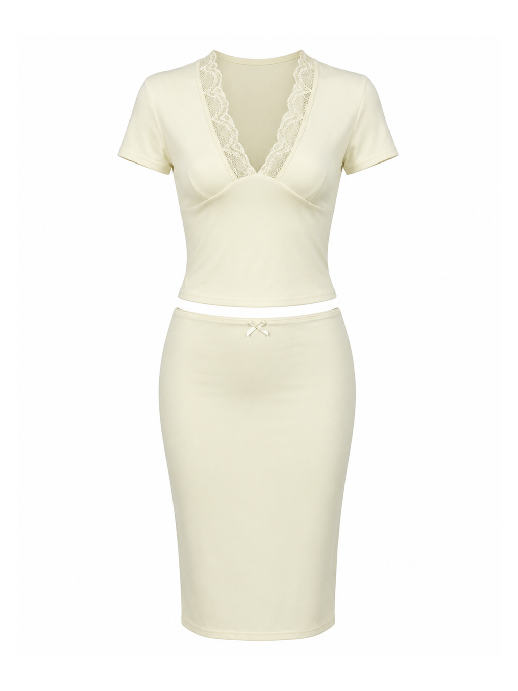 Hallie Lace Trim Two-Piece Midi Skirt Set