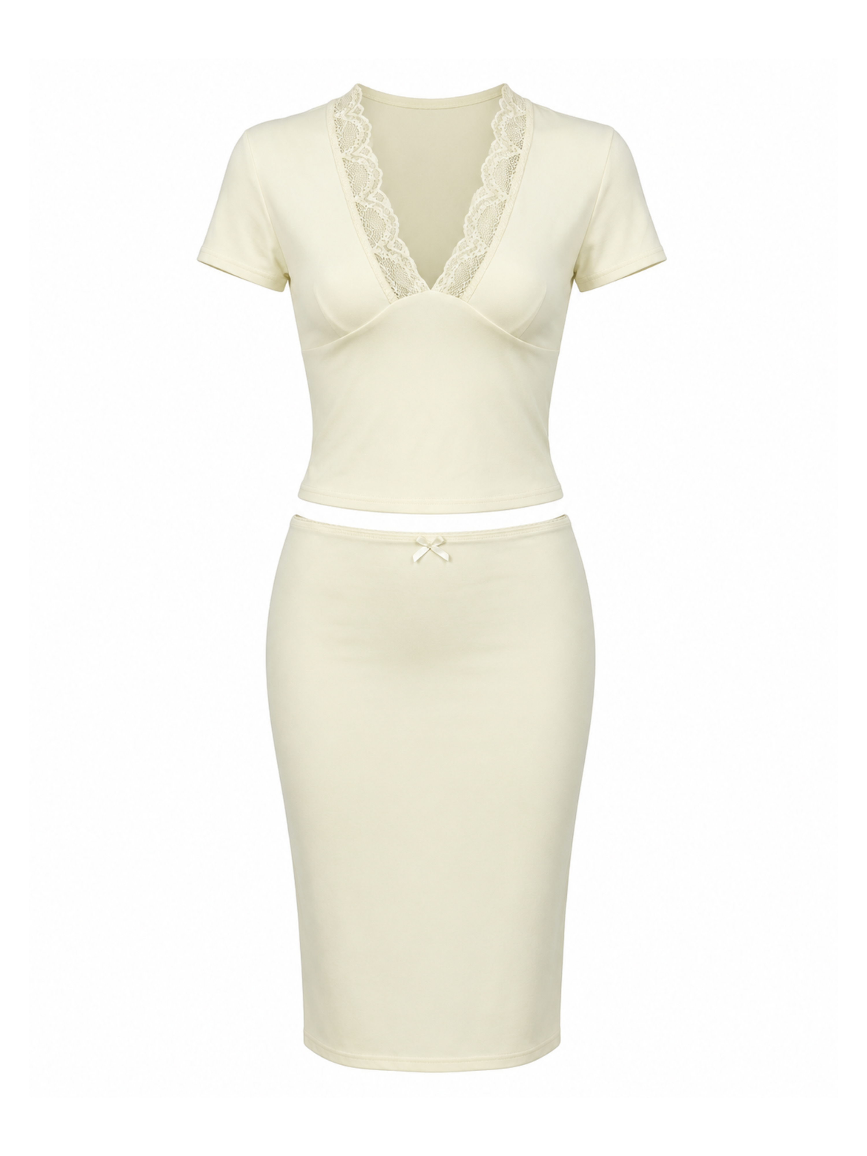 Hallie Lace Trim Two-Piece Midi Skirt Set