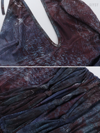 Rilna Abstract Halter Mini Dress