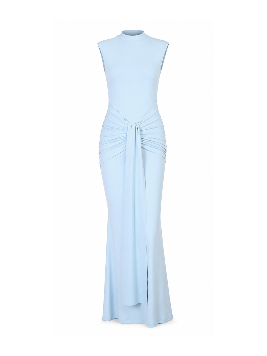 Oksa High Neck Draped Maxi Dress