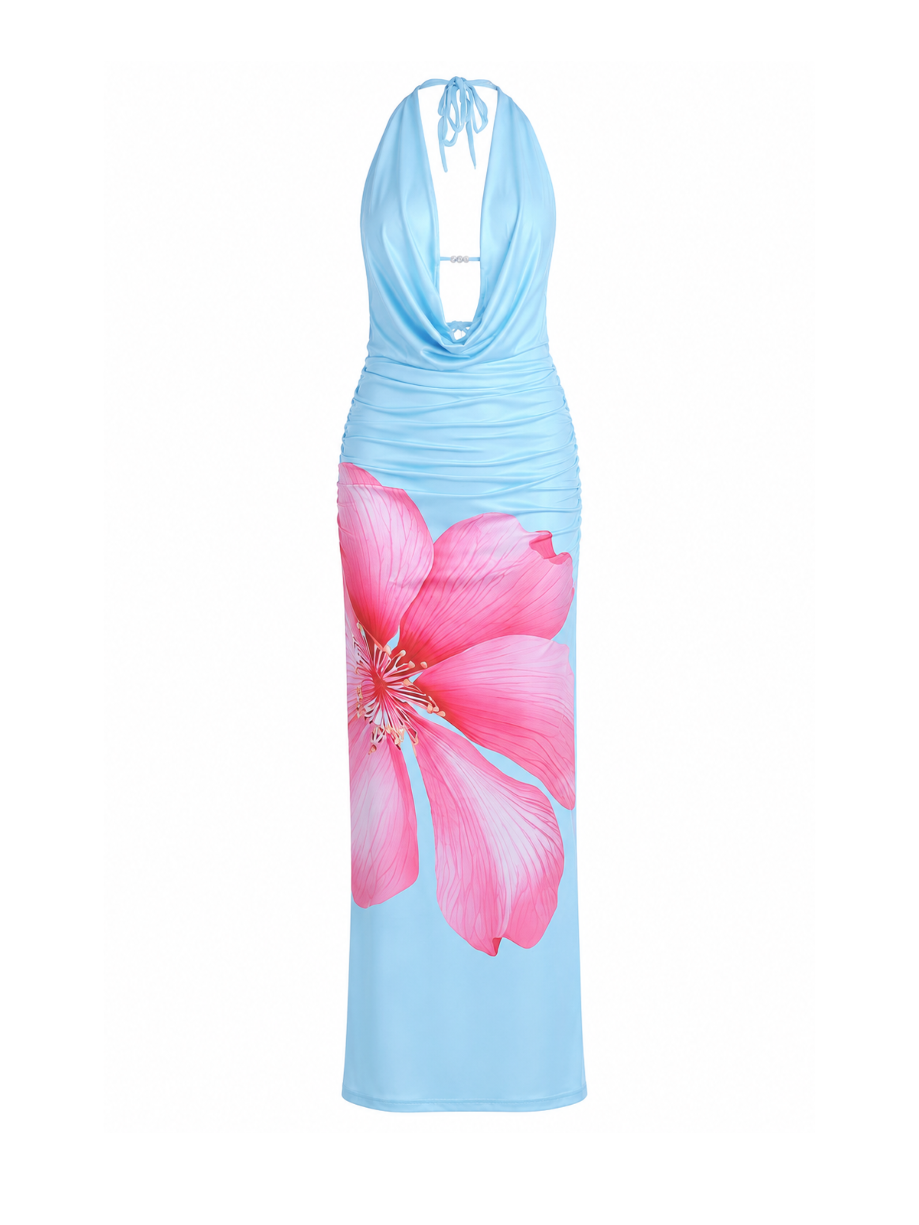 Valina Floral Halter Maxi Dress