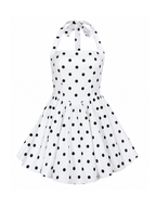 Fiorella Polka Dot Halter Bubble Mini Dress