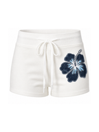 Jolie Blue Floral Embroidered Mini Shorts