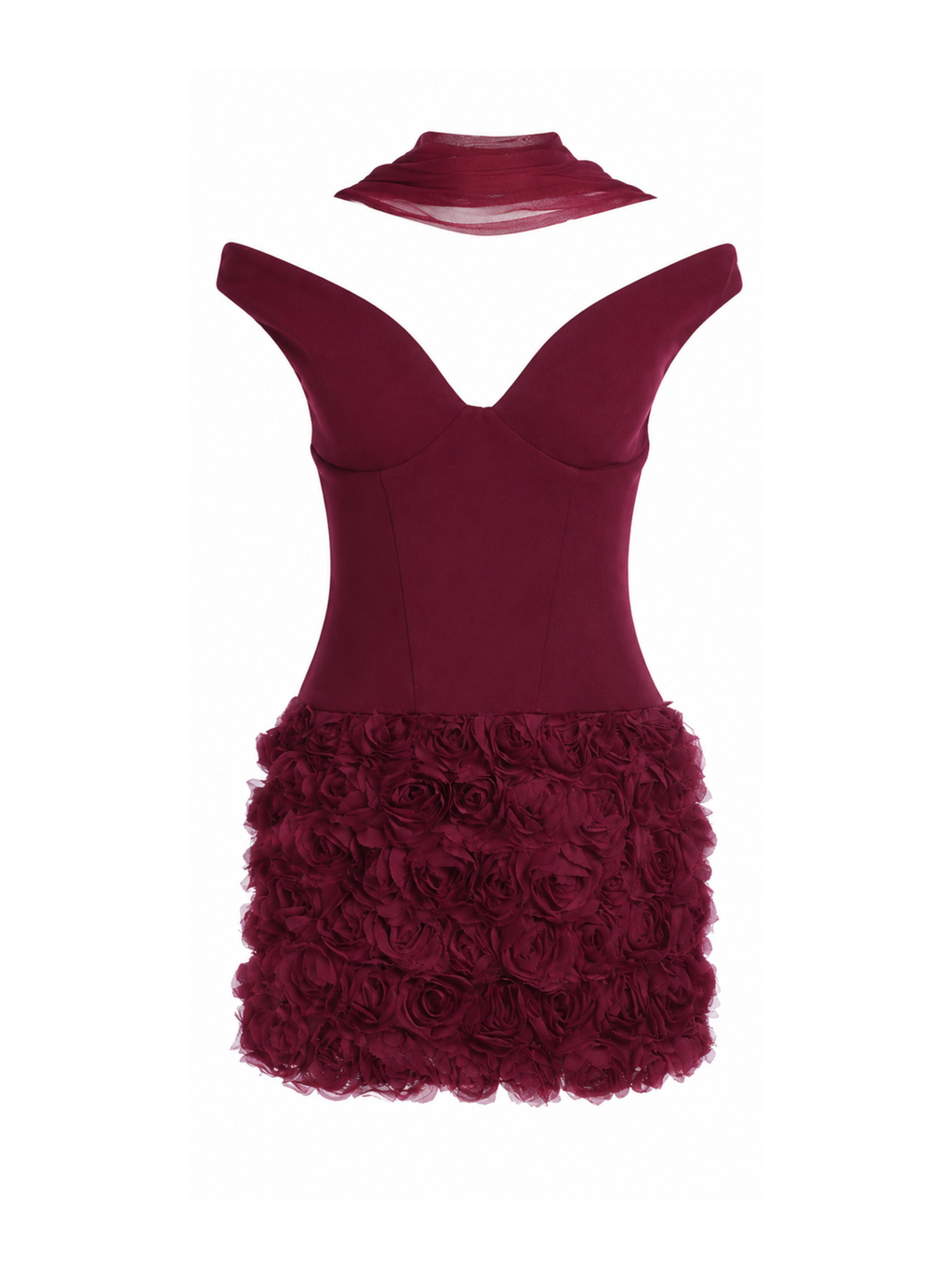 Milva Off-Shoulder Rosette Mini Dress